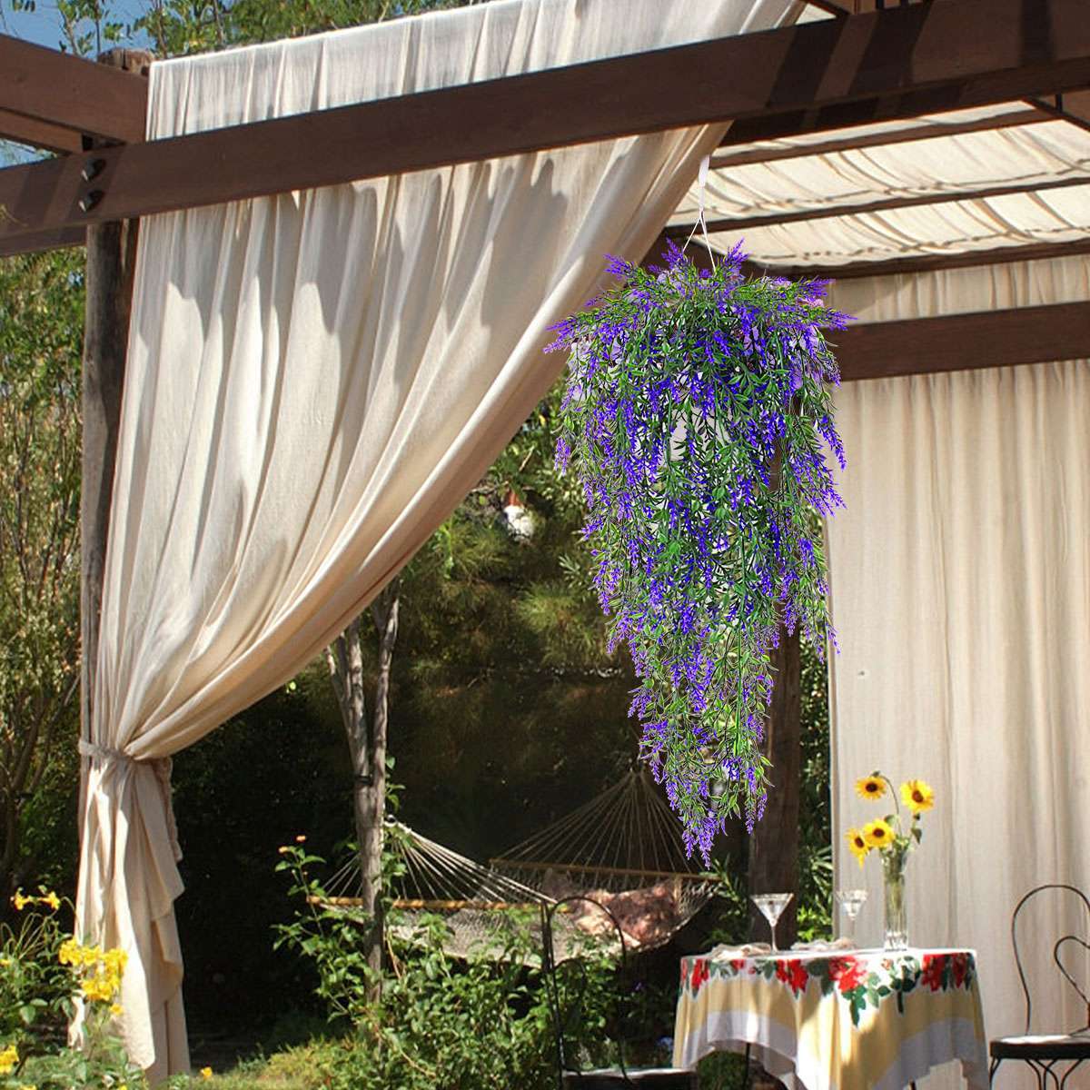 Artificial Fake Hanging Flowers Vine Plant Home/Garden Decor In/Outdoor Wedding