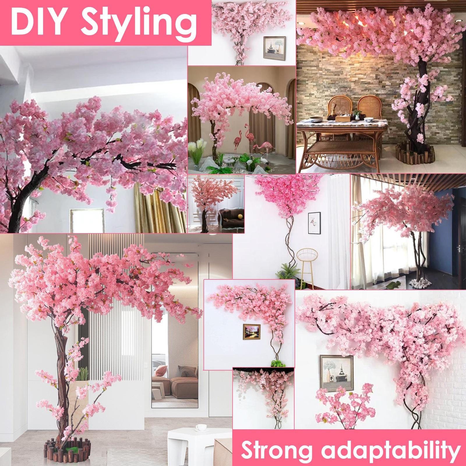 Artificial Cherry Blossom Tree Sakura Tree Decor Cherry Blossom Vines USA
