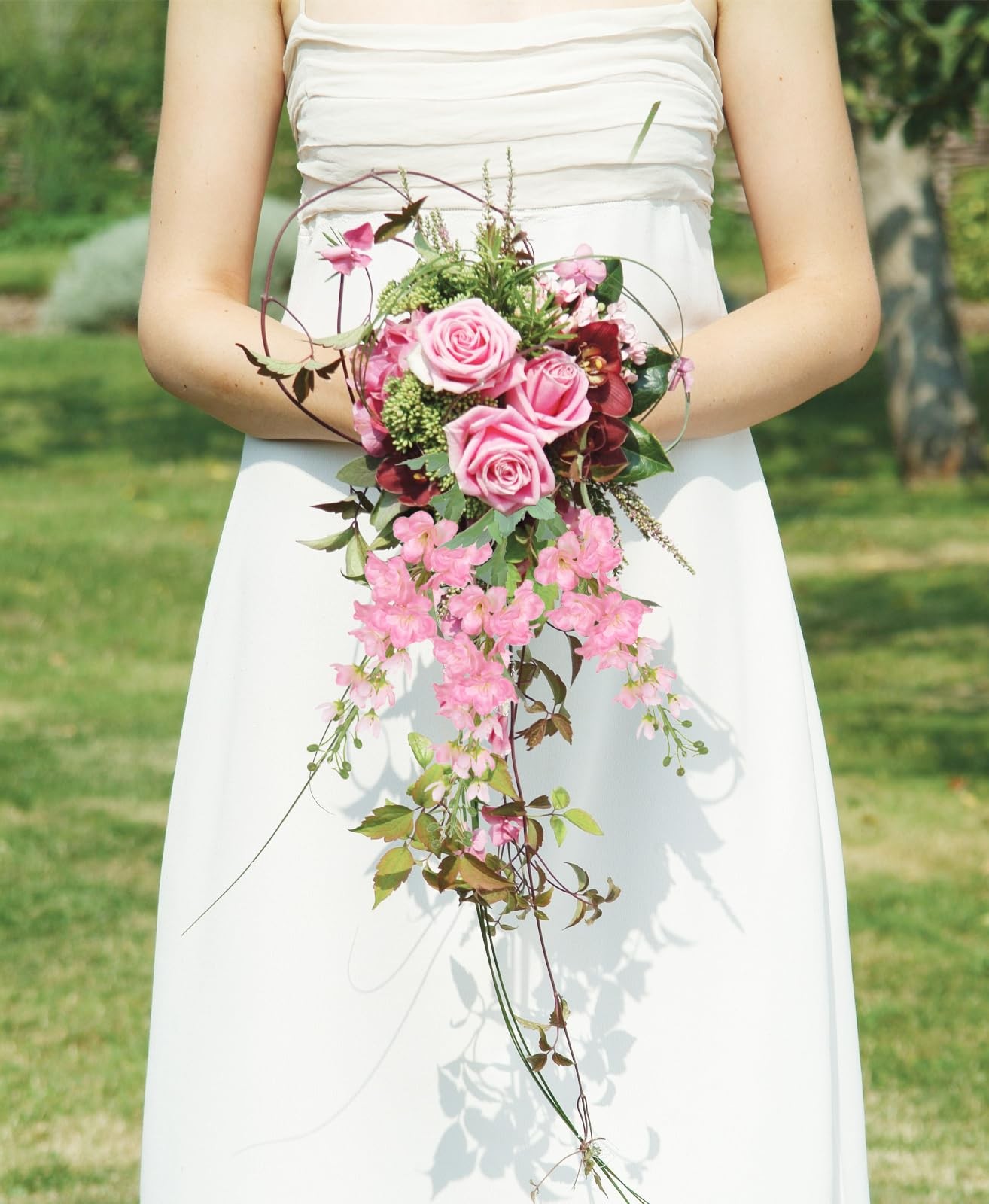 8PCS Pink Artificial Delphinium Flowers with Clematis Greenery Long Stem Arti…