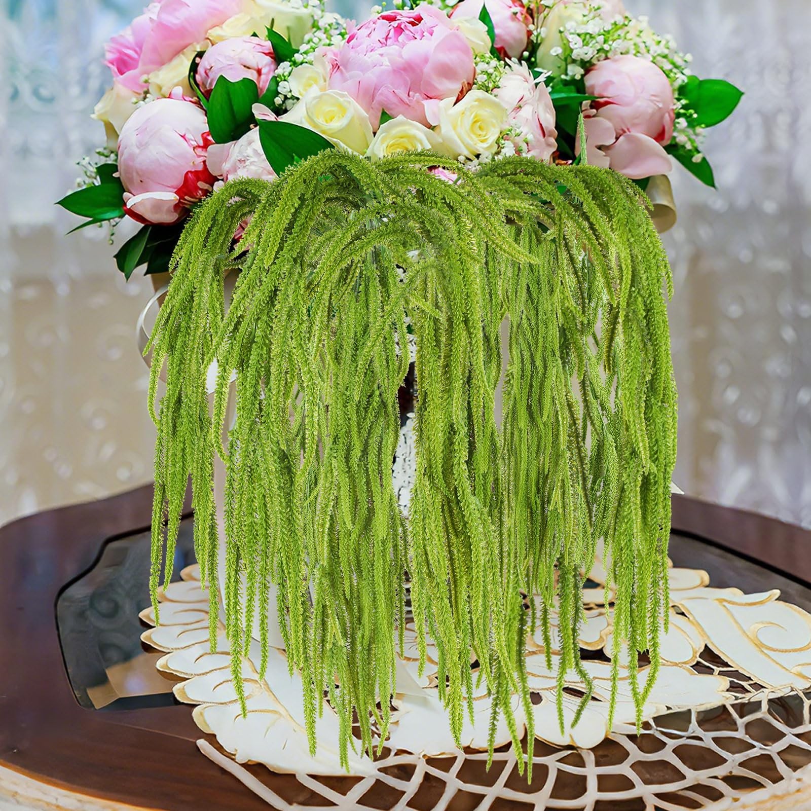 12 Pcs Amaranthus Artificial Flower Faux Amaranthus Hanging Plants Dried Pres…