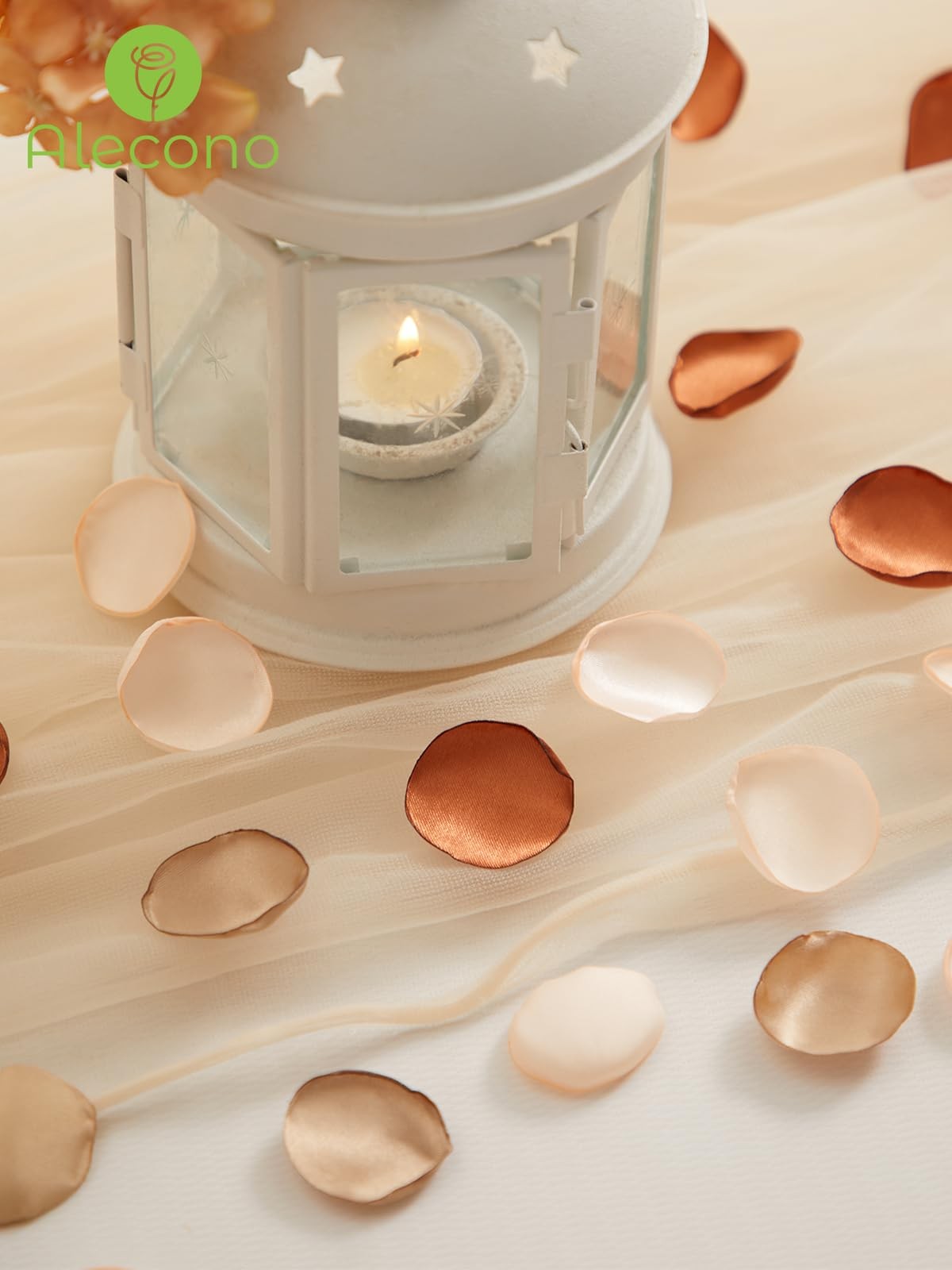 𝟰𝟬𝟬𝙋𝙘𝙨 Silk Rose Petals, Faux Rose Petals Orange Rose Petals for Weddin…
