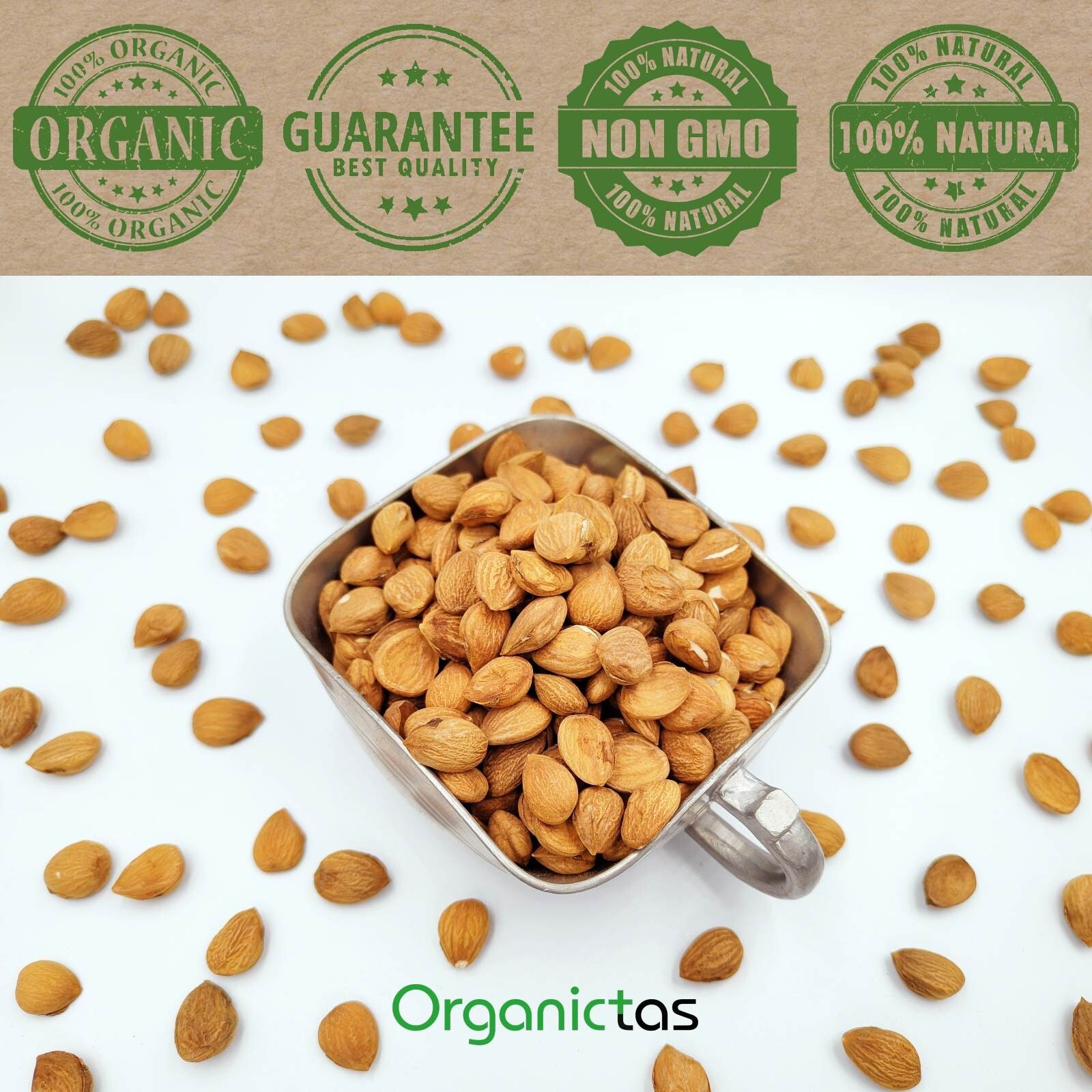 Organic Bitter Apricot Kernel Seeds Raw Naturally Dried Premium Top Quality