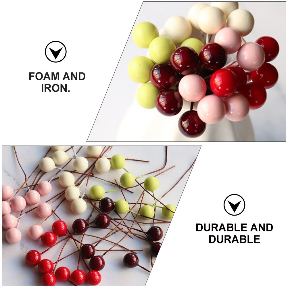 140Pcs Reusable Berries Decoration Assorted Color for Home Gift Box and Wedding