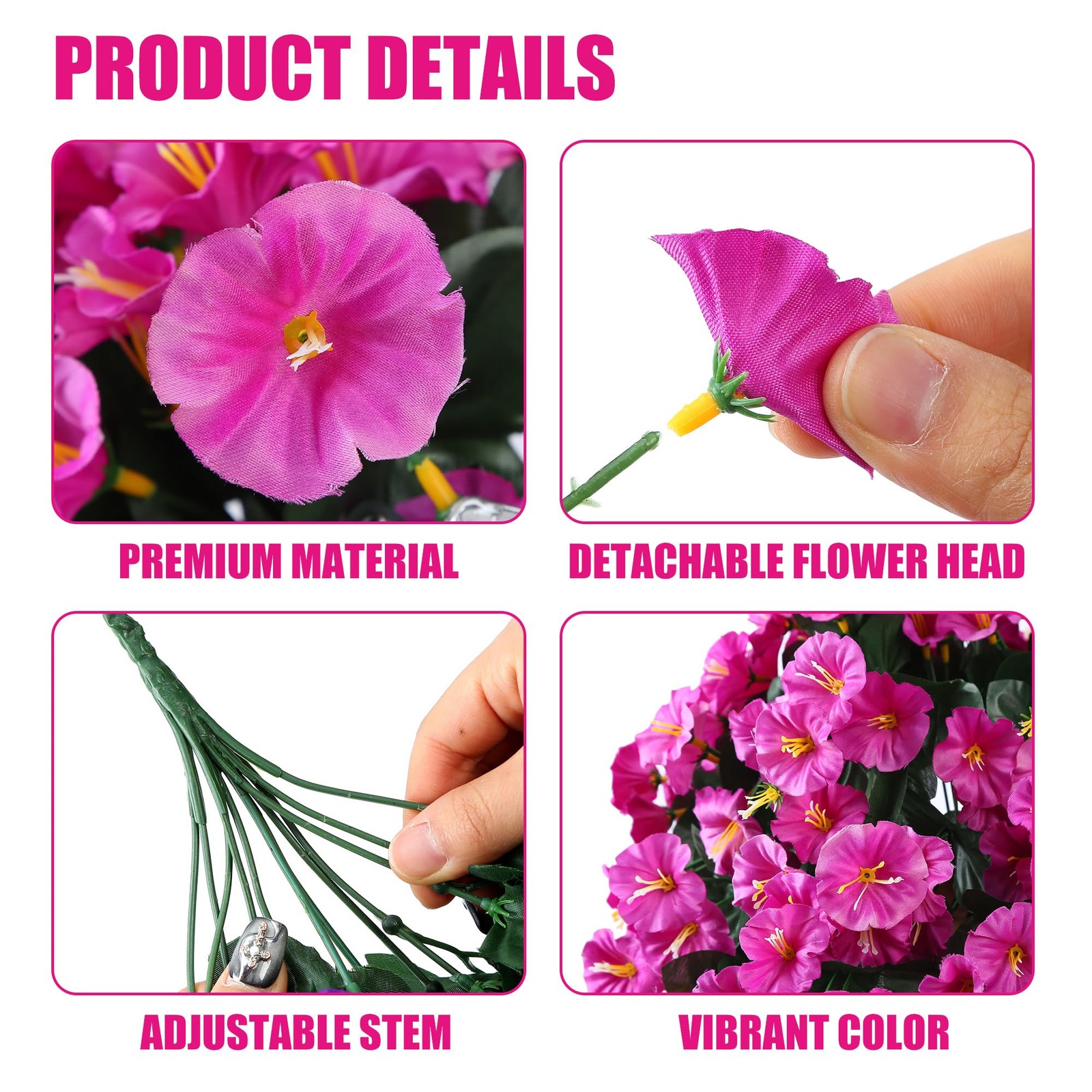 Artificial Fake Hanging Flowers Plants for Outdoor Outside Spring Summer Deco…