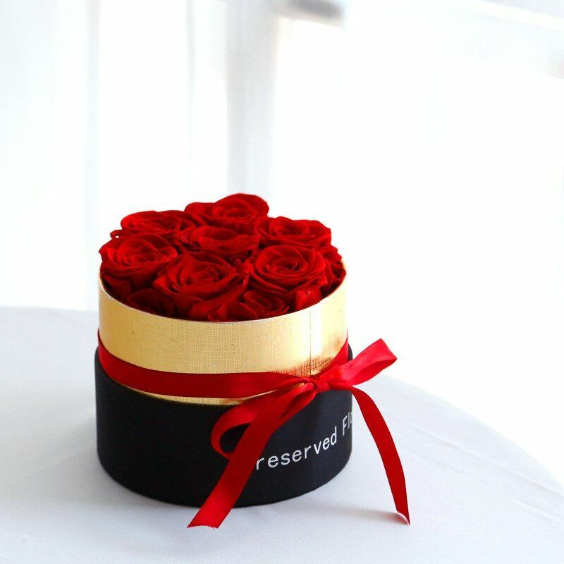 Real Preserved Rose Flower With Box Wedding Mothers Day Gift Romantic For Women
