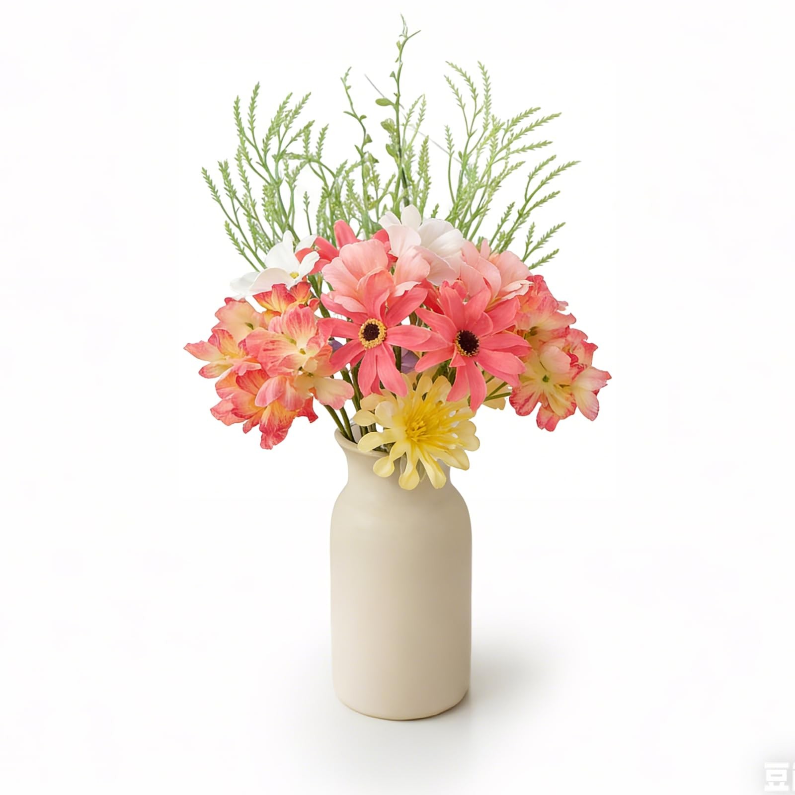2 Bundles 19 Inch Spring Artificial Flowers Bouquet Silk Seasonal Floral Plan…