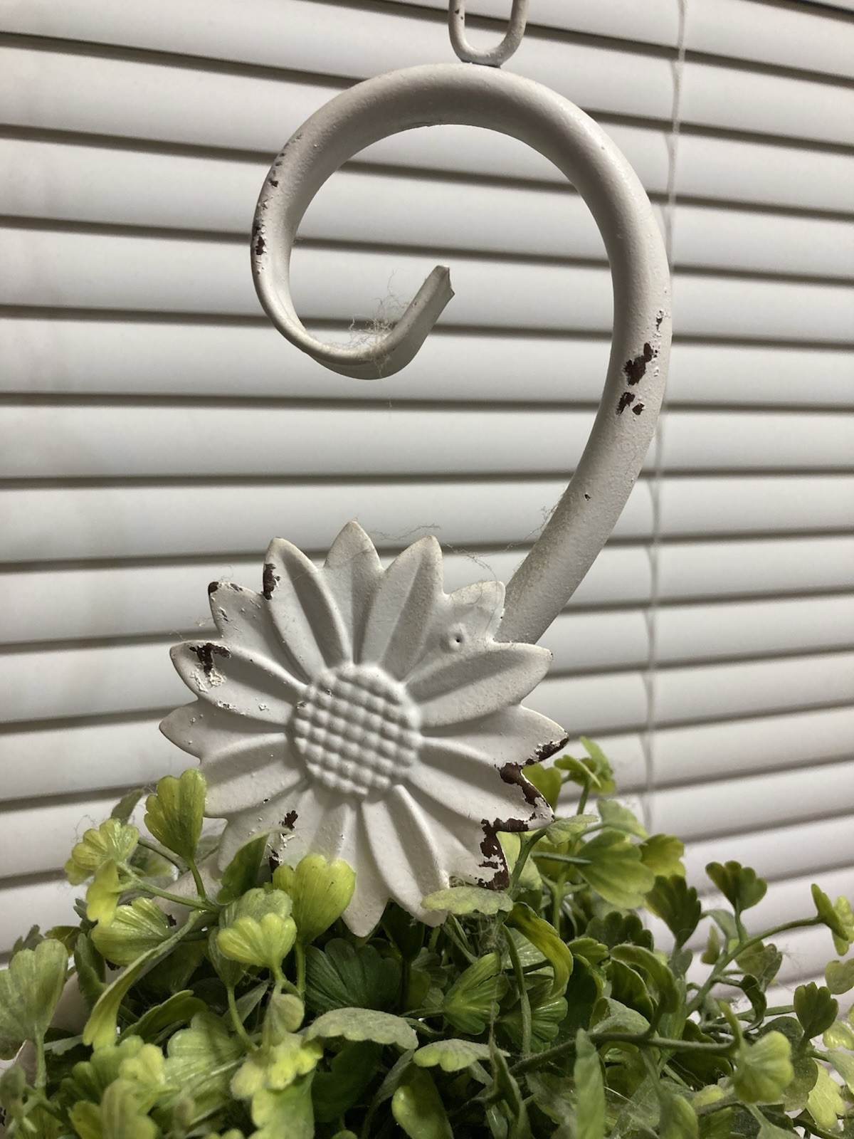 Hanging Planters With Artificial Green Foliage