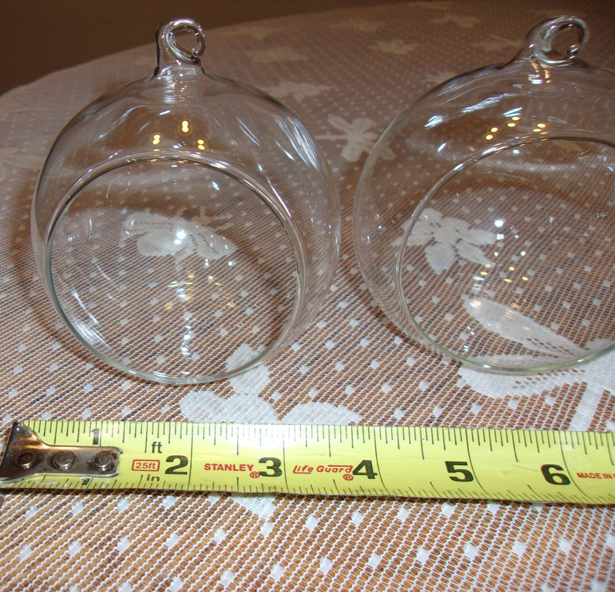 Set of 3 Succulent/Air Plant Bulbs Hanging Decor- Clear- DIY