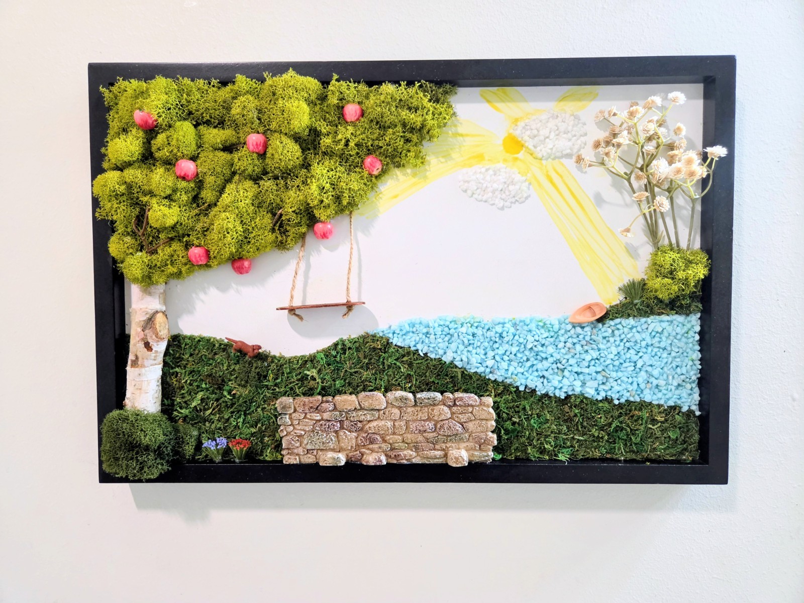 Preserved Moss Wall Art – Park in Black Frame Decor