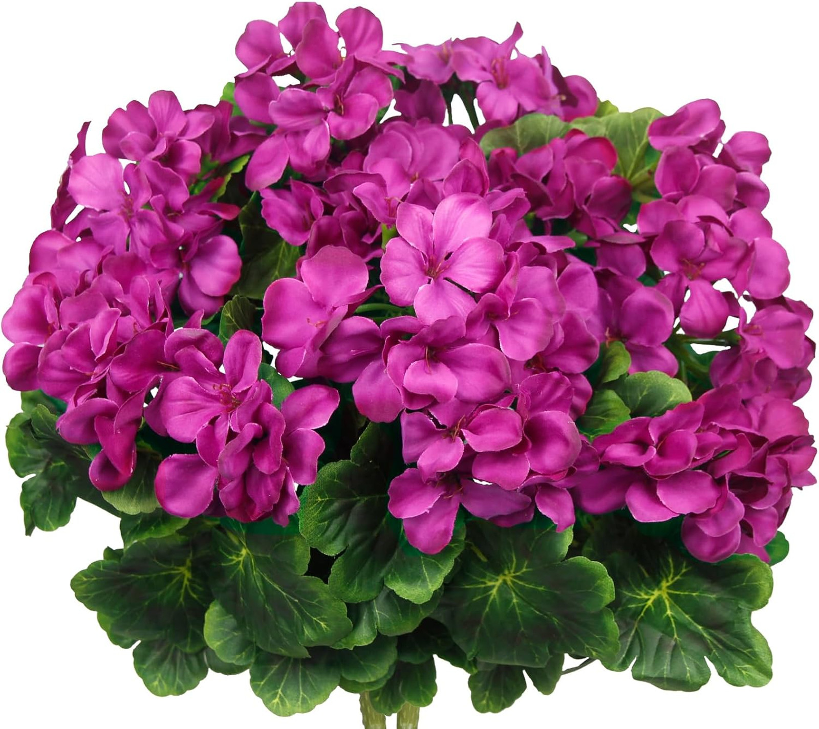 Artificial Geranium Flowers Fuchsia Silk Outdoor Patio Cemetery Garden