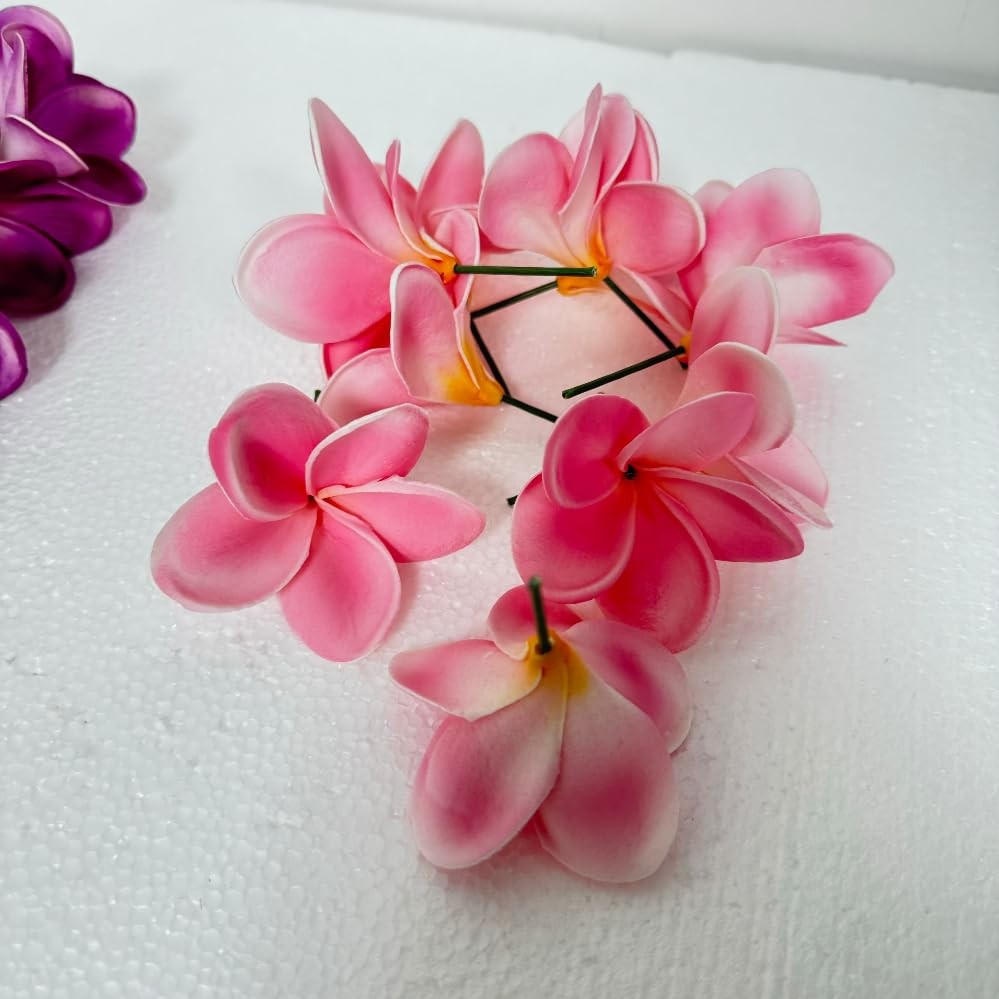 10 pcs Artificial Plumeria Flowers -1.5inch Stems & 3inch Real Touch Lifelike…