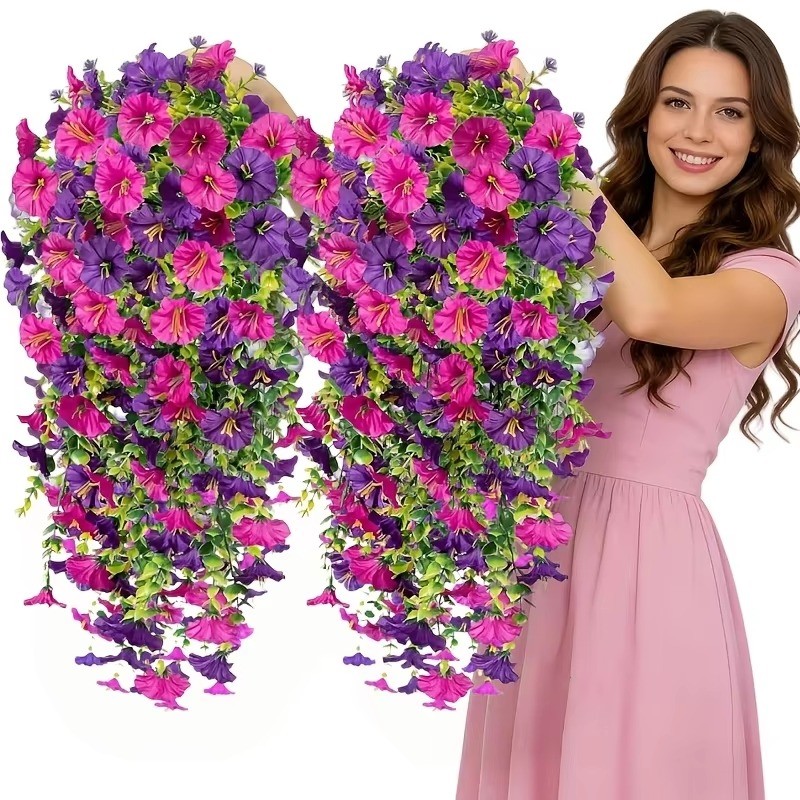 4/8x Artificial Bouquet Faux Flower Wall/Door/Vase/Outdoor Decor Party Wedding