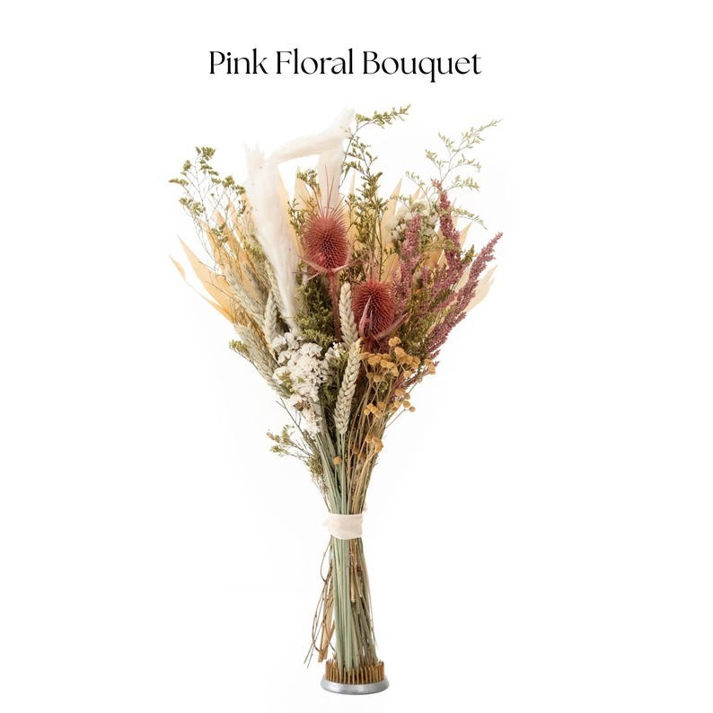 Boho Dried Flower 18″ Bouquets, Dried Flowers, Home Decor