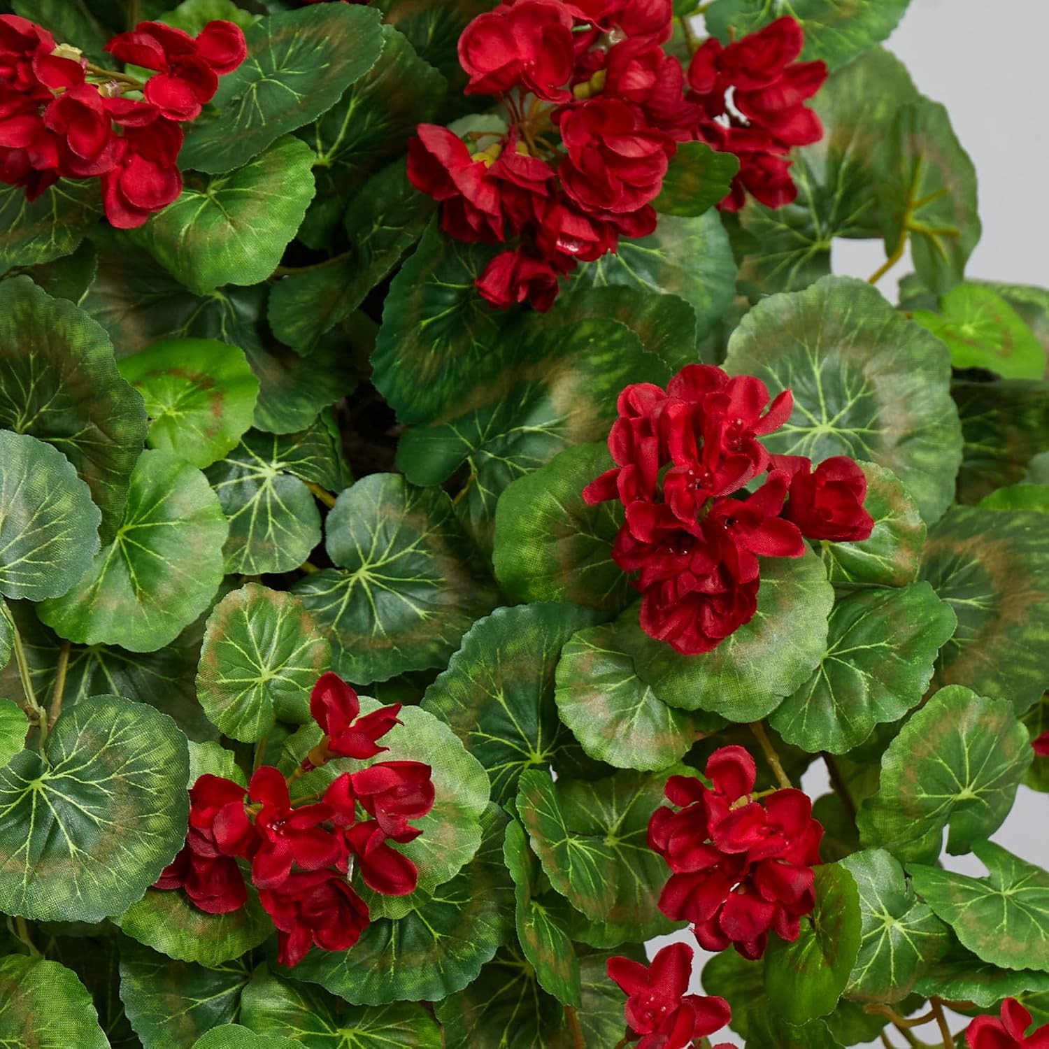 27″ Hanging Basket with Lifelike Geranium Artificial Plant – Perfect Decor!