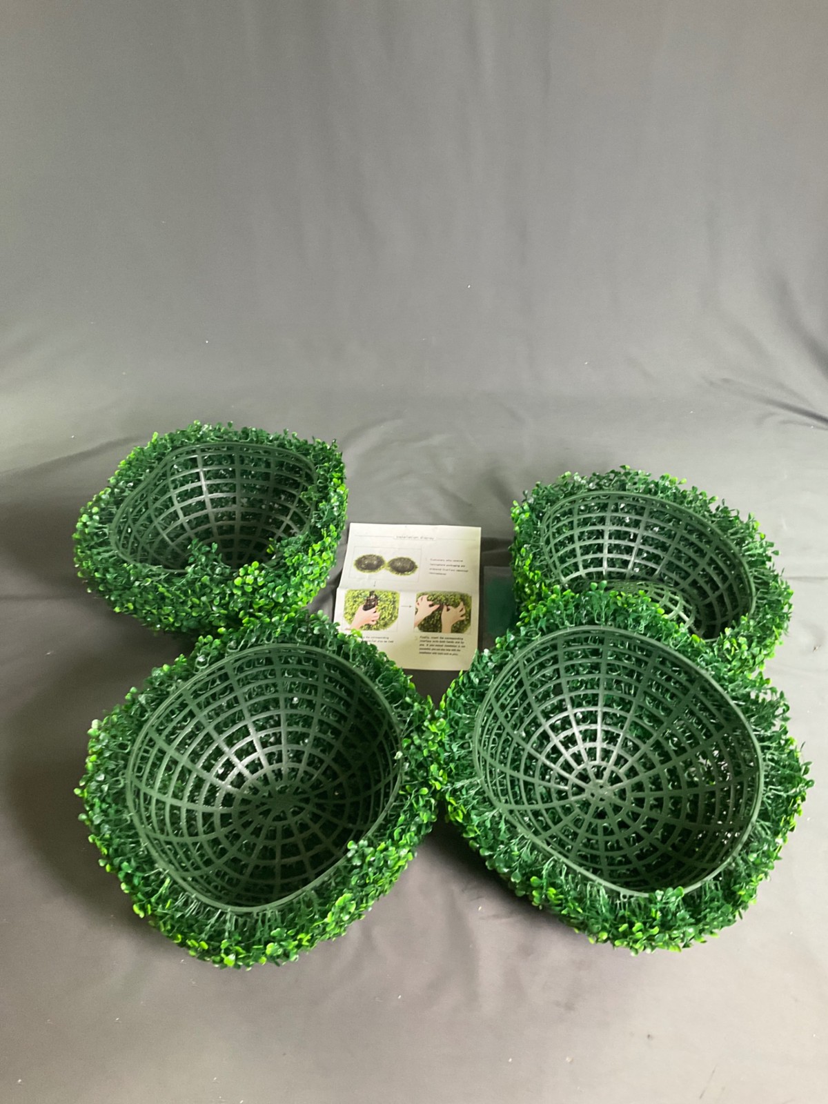Sunnyglade 2-Pack 15.7 inch Artificial Boxwood Topiary Ball – Green Faux Plant D
