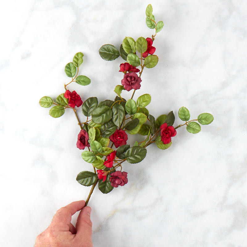 Set of 4 Factory Direct Craft 14″ Red Artificial Rose Floral Sprays