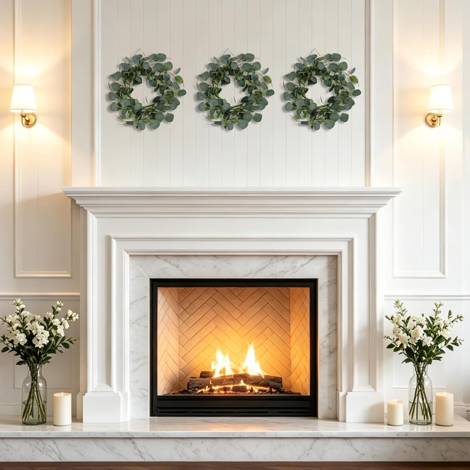 Elegant 15-Inch Eucalyptus Wreath – Perfect Gift for Home Décor Enthusiasts