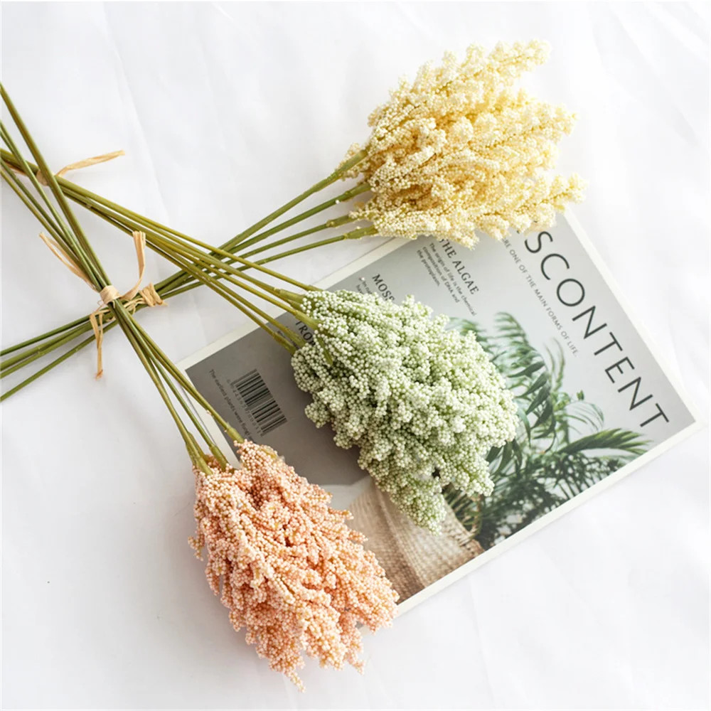 6 Pieces /Bundle PE Lavender Artificial Flower Wall Wholesale Plant Decoration B