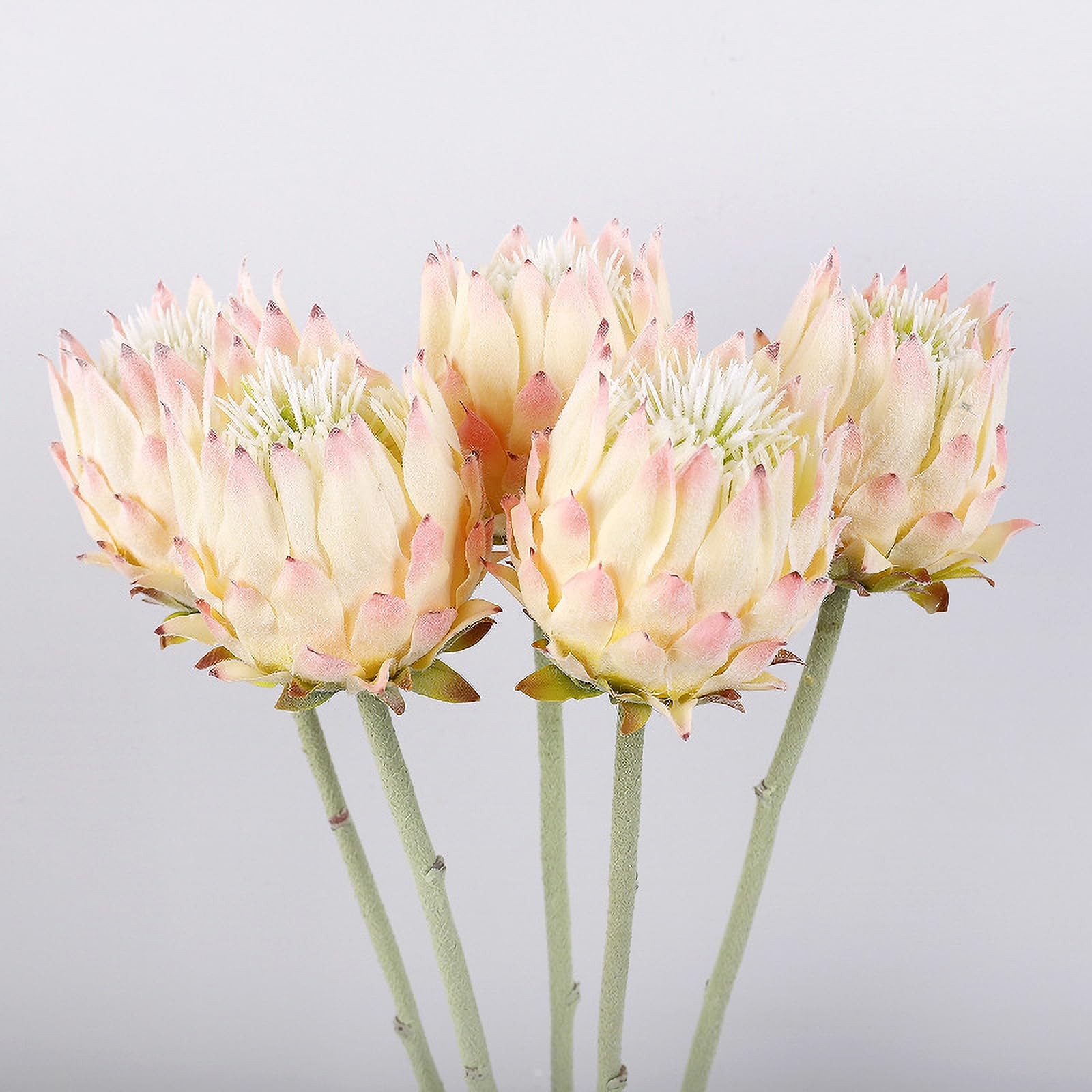 3 PCS Pink2 Artificial King Protea Cynaroides Tropical Flower Bouquet 25 In