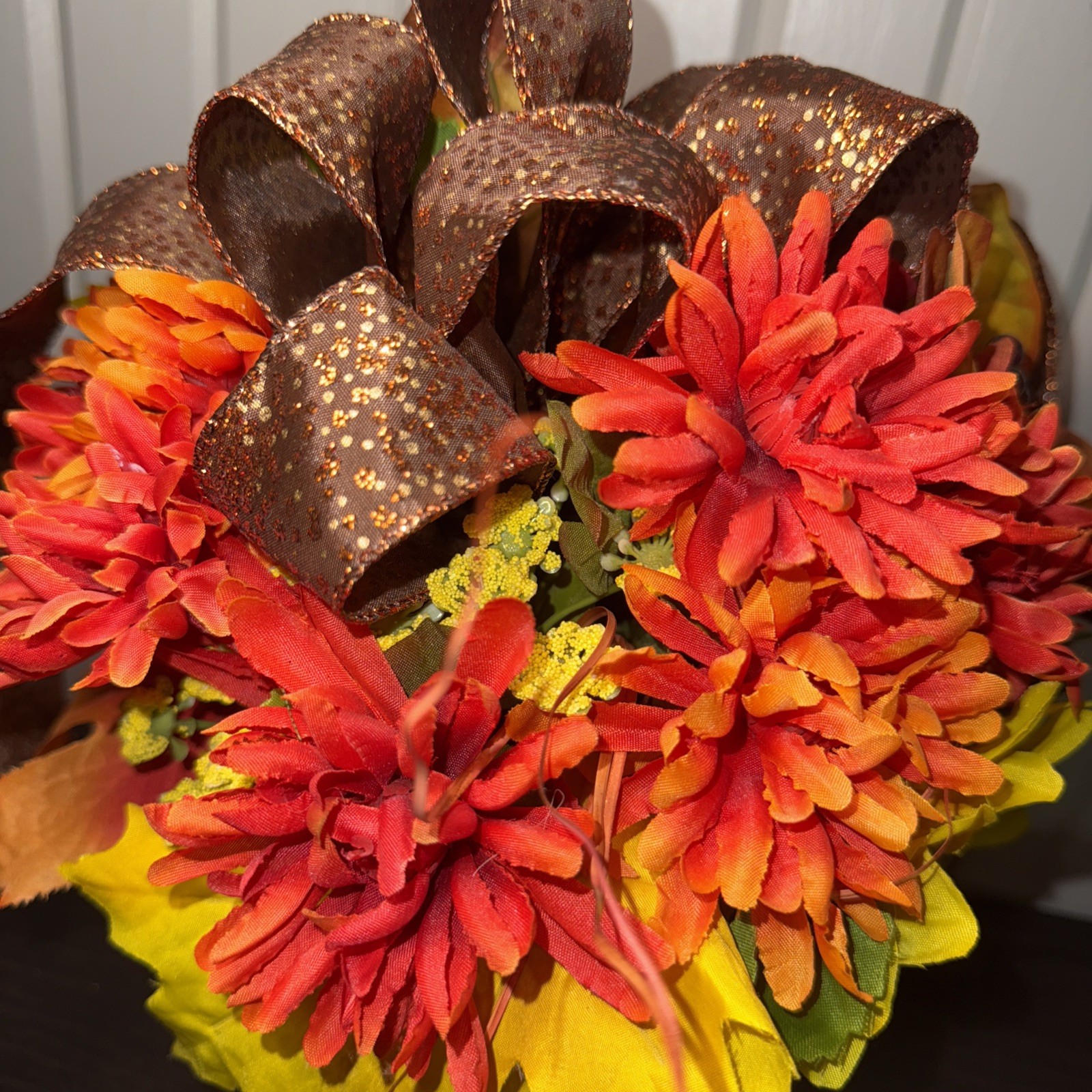 Fall Decor Table Piece Autumn Thanksgiving Artificial Floral Arrangement 12”