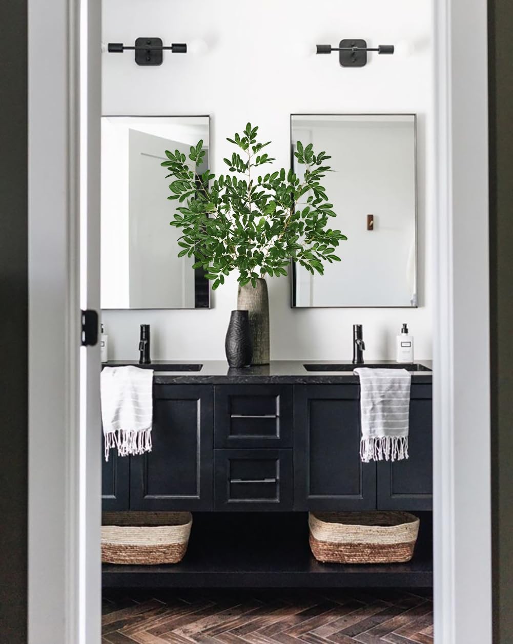 37.8″ Artificial Greenery Stems for Tall Vase, Faux Stems and Branches for Va…