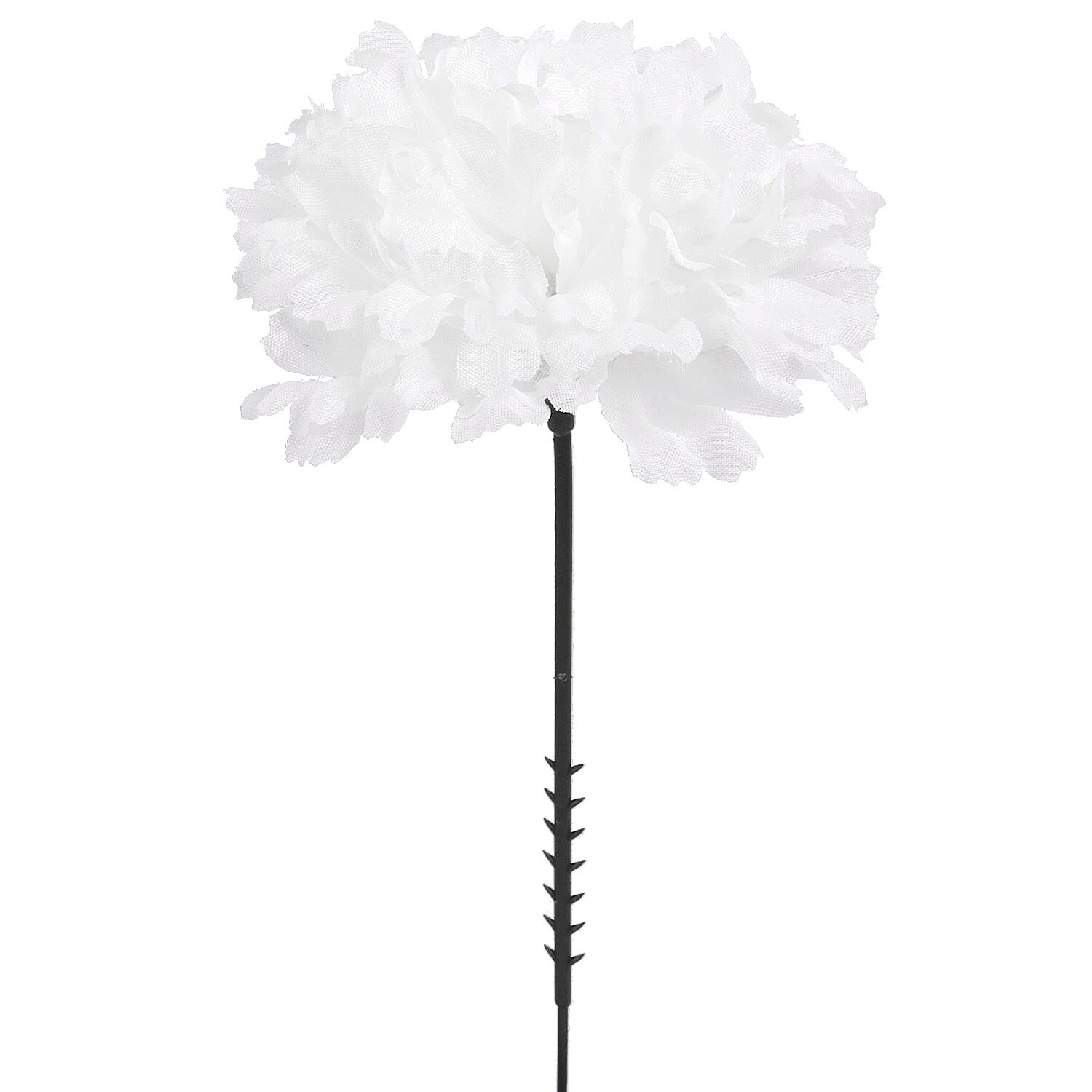 100 White Silk Carnation Picks: 5″ Floral Stems for Events, D?cor