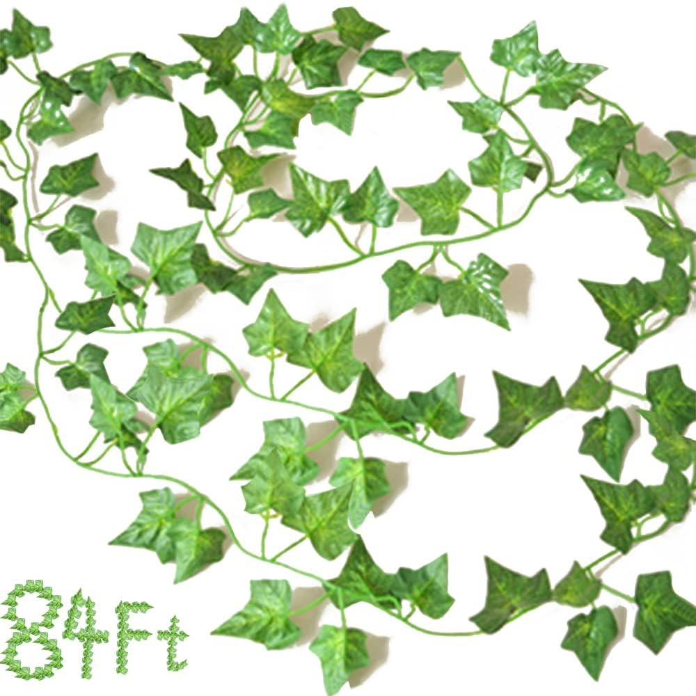 12 Pack Artificial Ivy Fake Vines Greenery Garland Hanging Plants for Garden