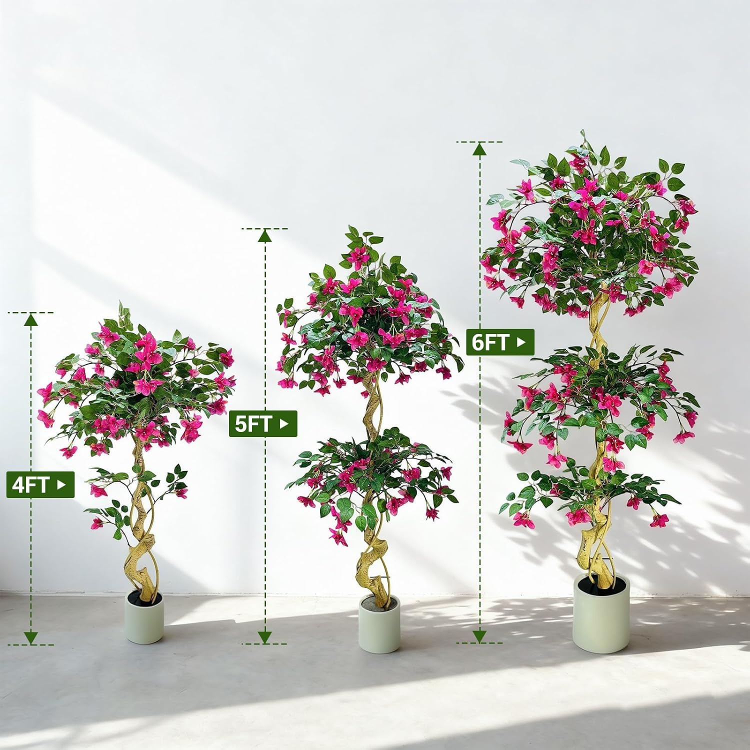 5FT Bougainvillea Artificial Tree – Realistic Faux Plant for Home & Office