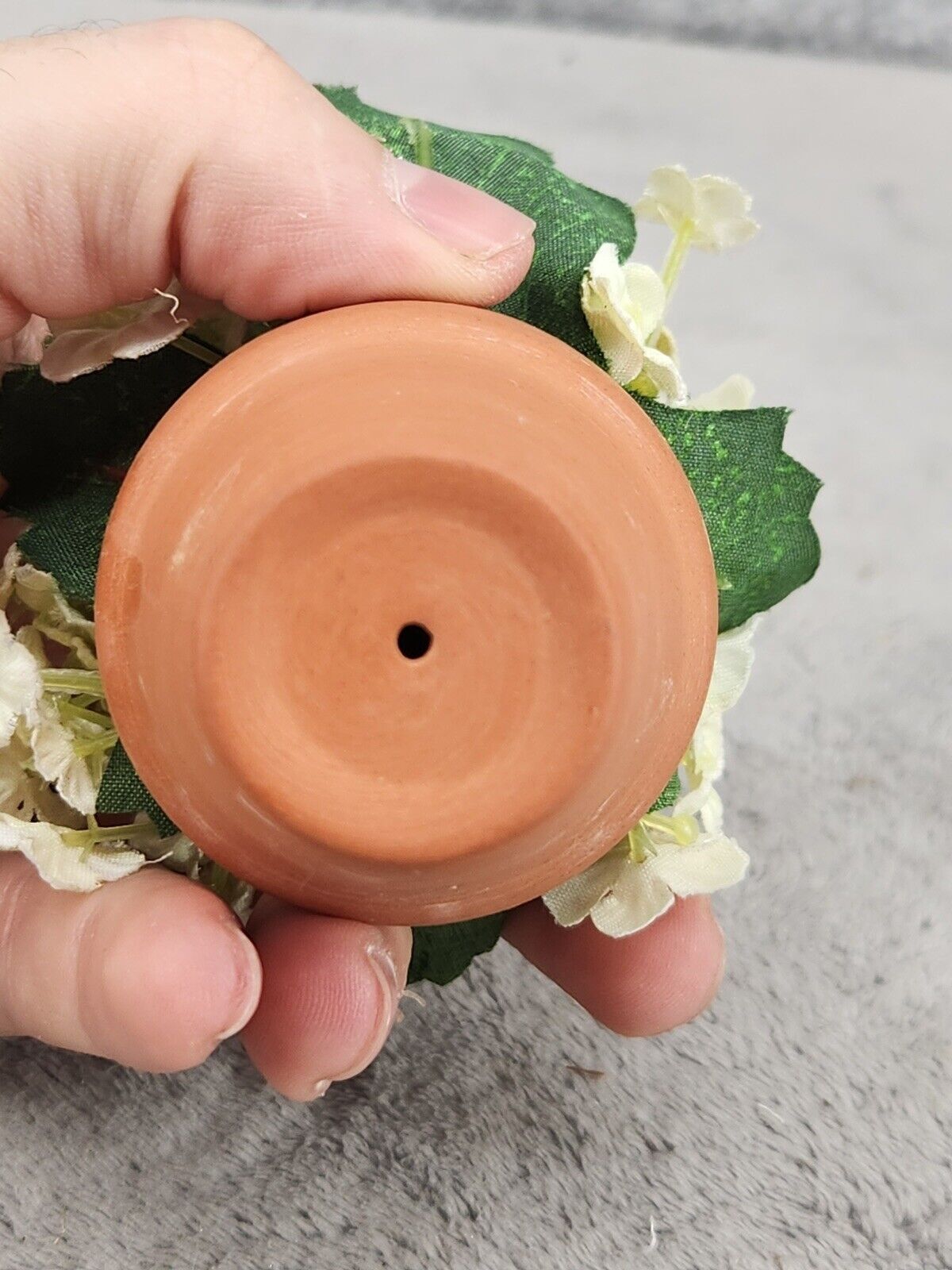 Cute Small Artificial Hydrangea Flowers In Mini Flower Pot 3″ Tall