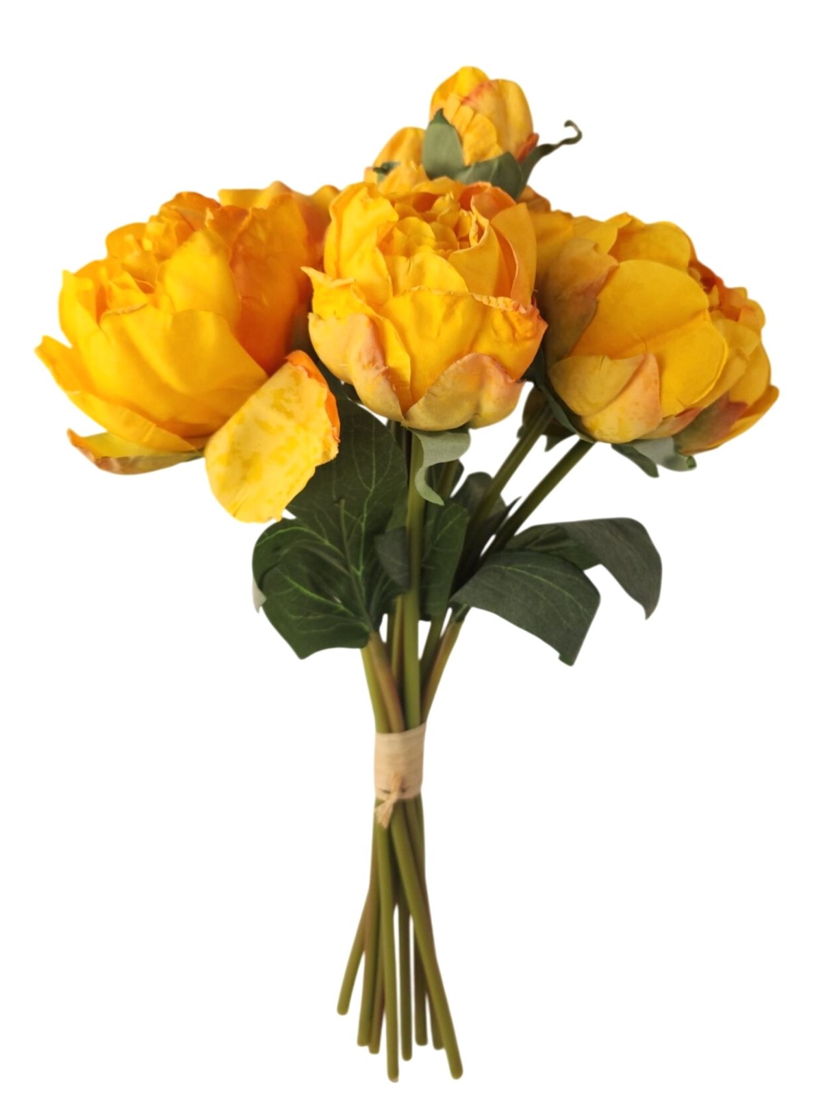 Golden Peony Bouquet Faux Flowers Autumn Decor Rustic Farmhouse Western Floral A