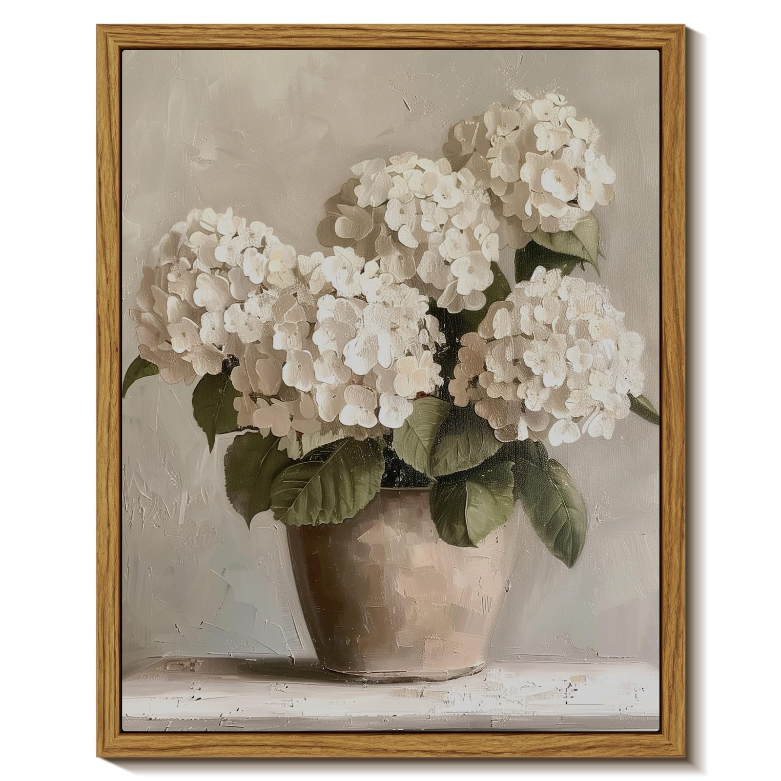 Hydrangea Flower Painting lbs Retro Home Decor lbs 8×10 lbs Brown