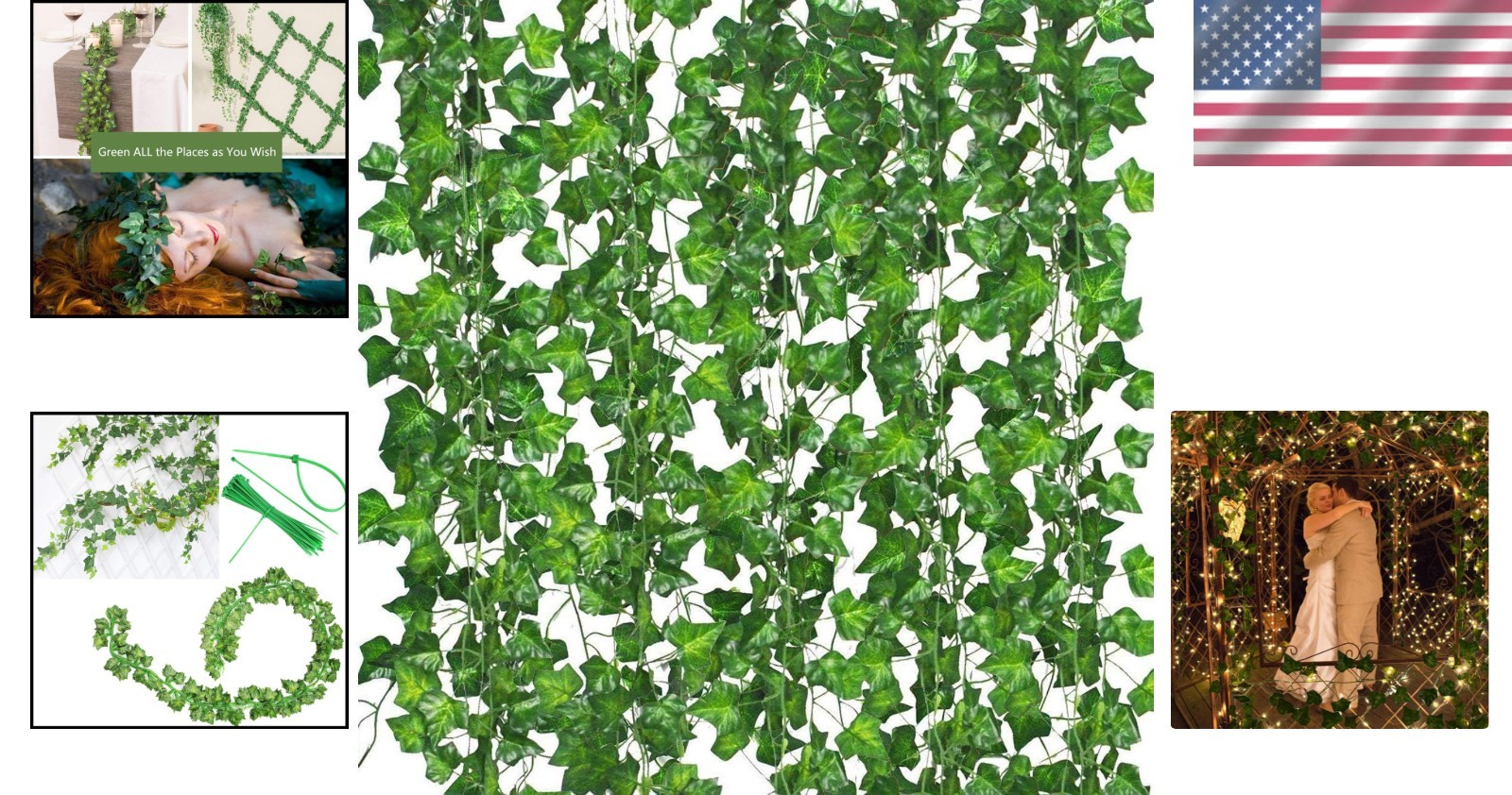 Lifelike 12 Pack Ivy Hanging Plants – 84ft Artificial Vines for Beautiful Decor