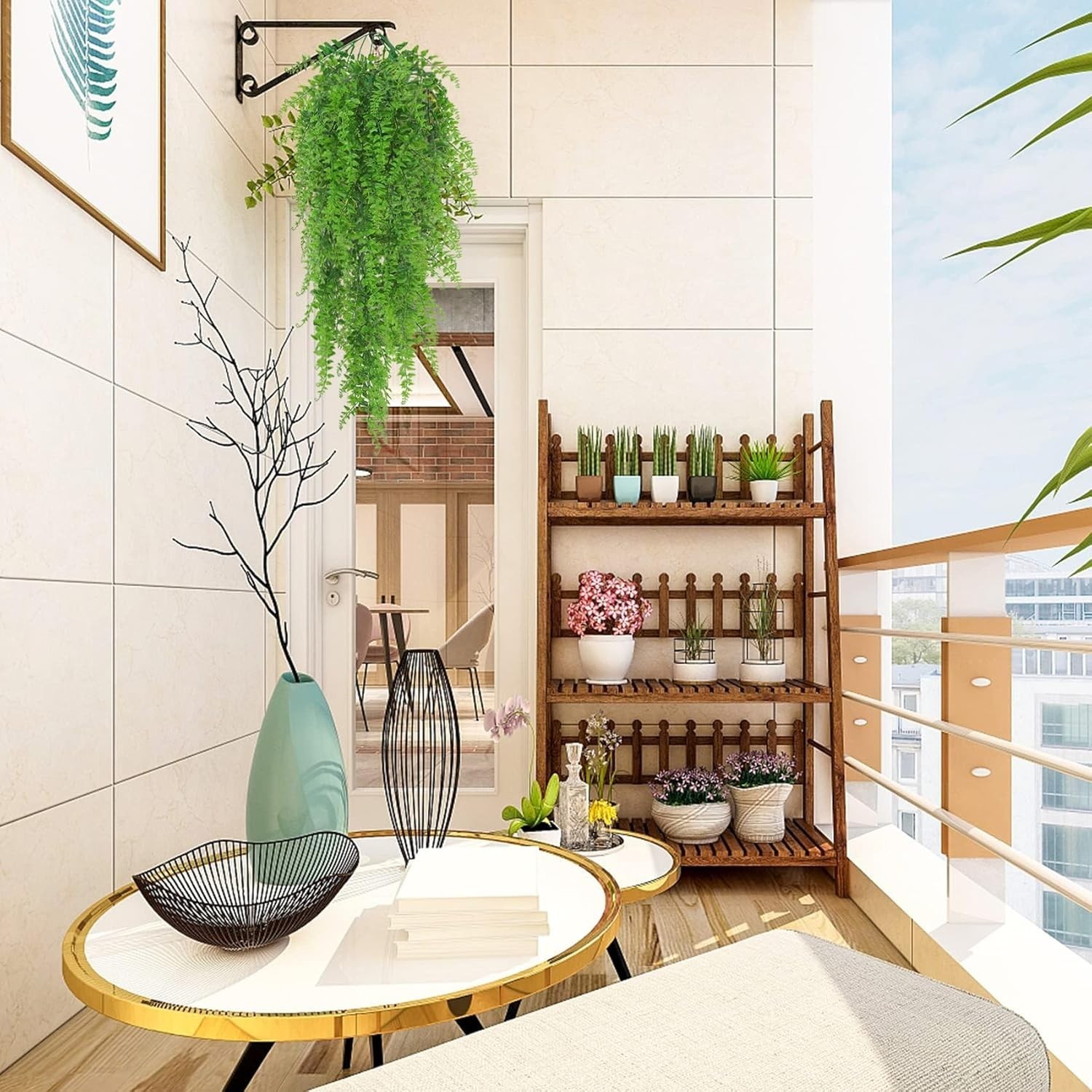 Maintenance-Free Faux Fern Vines – Perfect Indoor & Outdoor Greenery Decor