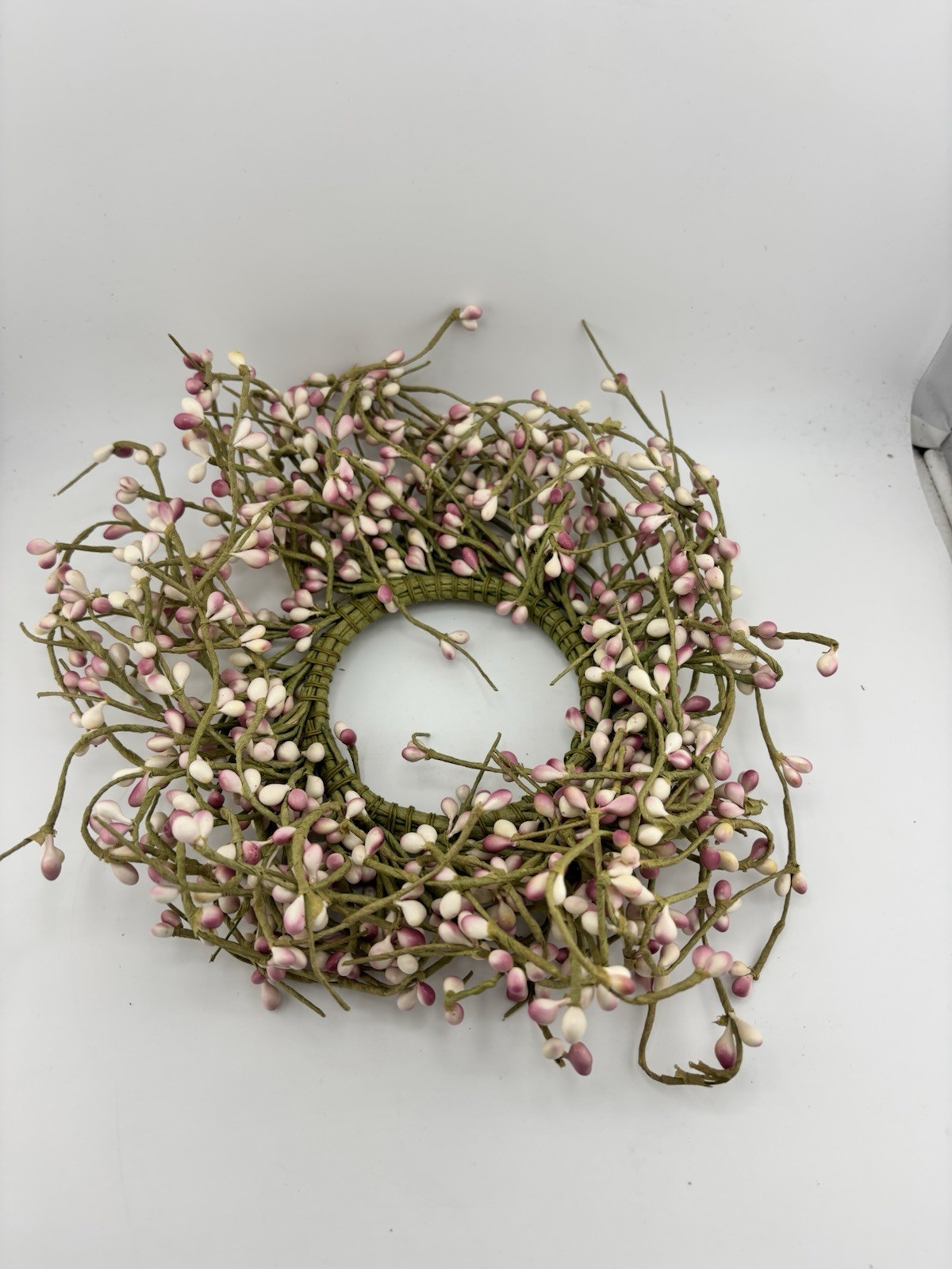 10” Pip Berry Wreath w/ Burgundy Star – Maroon Red – Colonial Mix, America