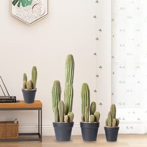 Artificial Cactus Fake Cactus 16 Inch Faux Cacti Plants for Home Garden Offic…