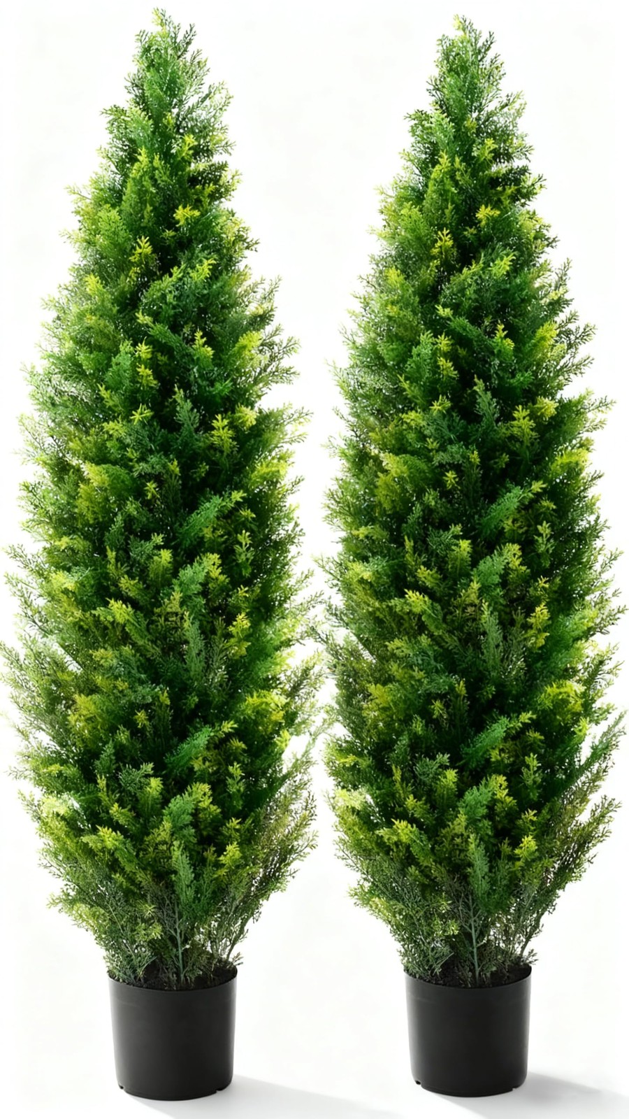 Artificial Topiary Cedar Tree, 60 inch Tall (2 Pieces), outdoor artificial tr…