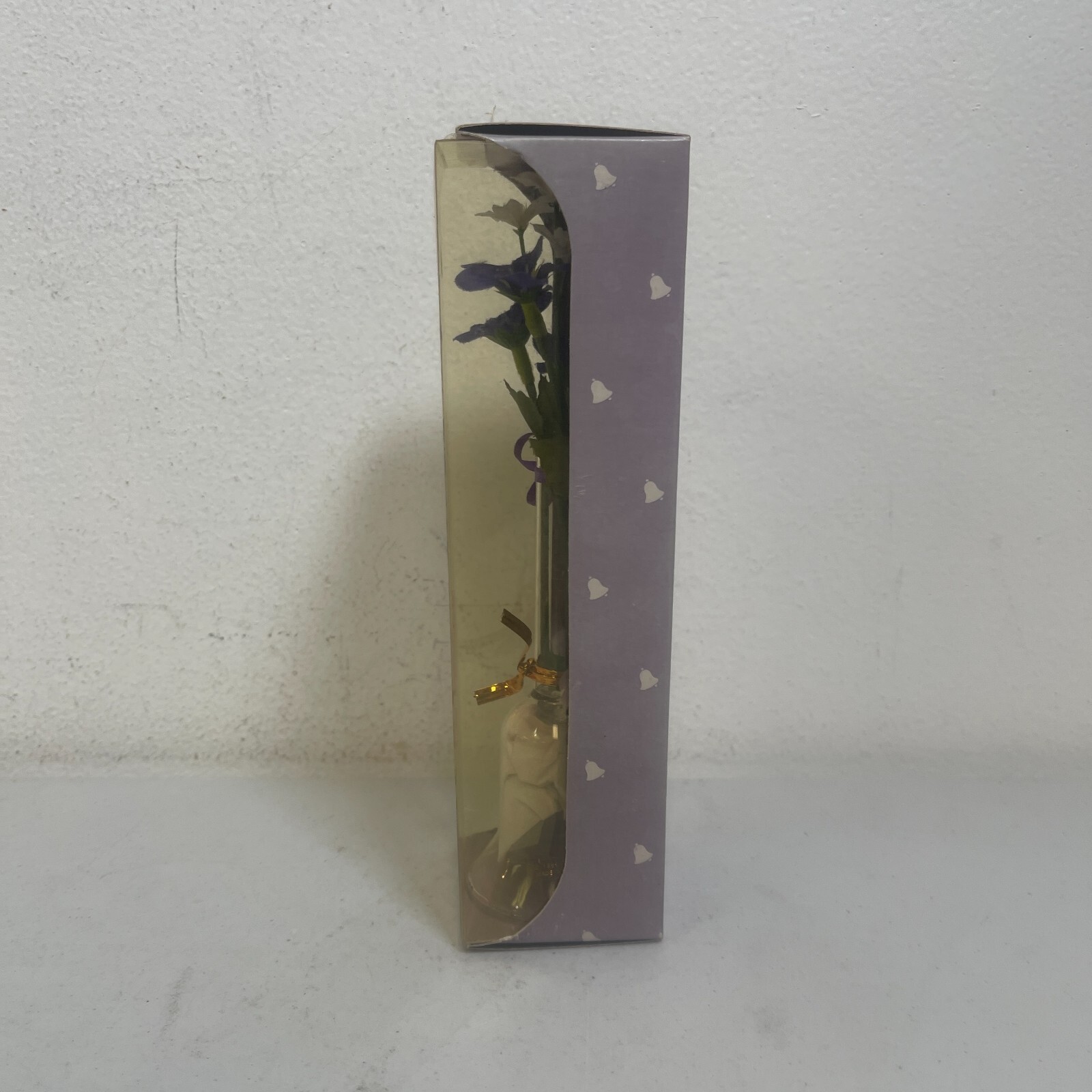 Vintage “La petite belle vase” Fake Flower Room Decor 2 Pack Hand Blown Glass