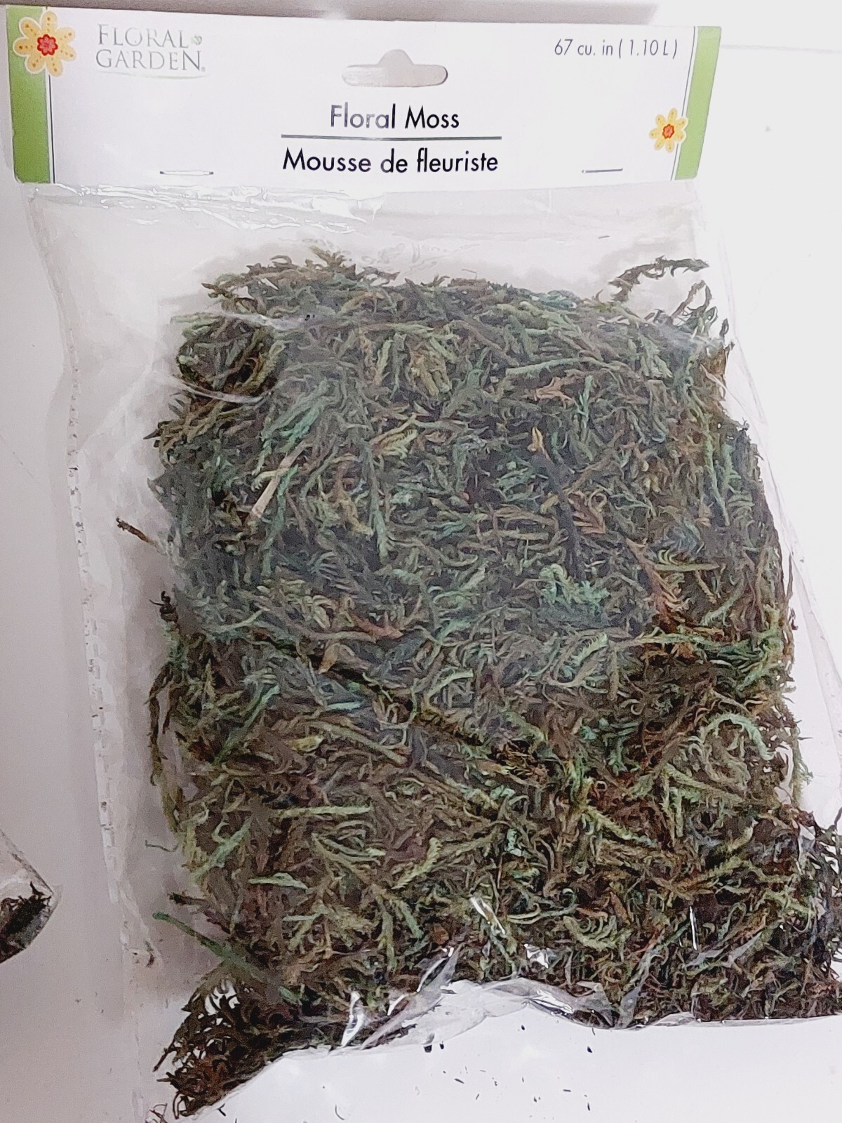 Lot of 2 Floral Garden Floral Moss 1.10 L Flower Arrangements Dioramas Village