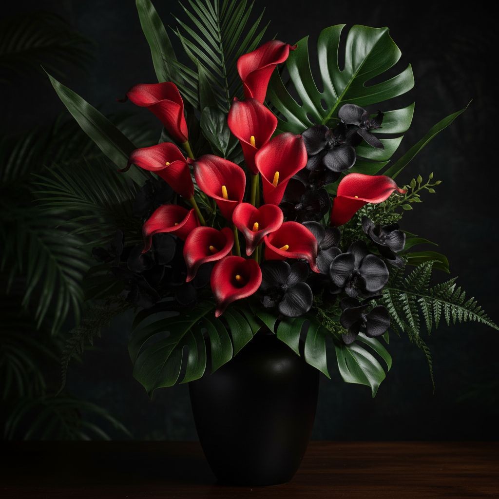 Cherry Red Calla Lily Bundle Real Touch Faux Flowers Deep Red Calla Lilies Dark