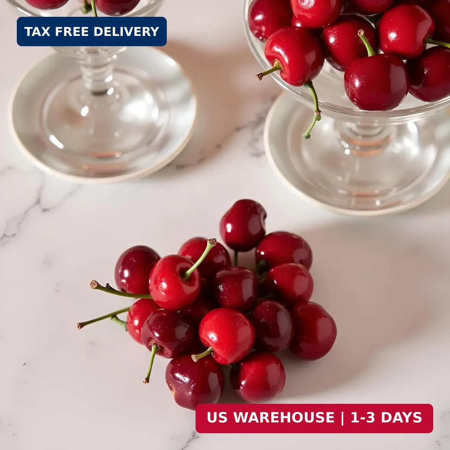 20Pcs Artificial Cherries, Lifelike Cherry Ornament Mini Cherry Model Photograph