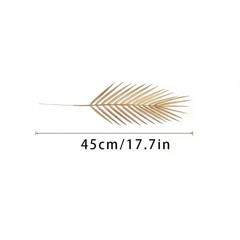 5PCS Gold Artificial Palm Leaves Tropical Faux Plants Home Wedding Vase Decor