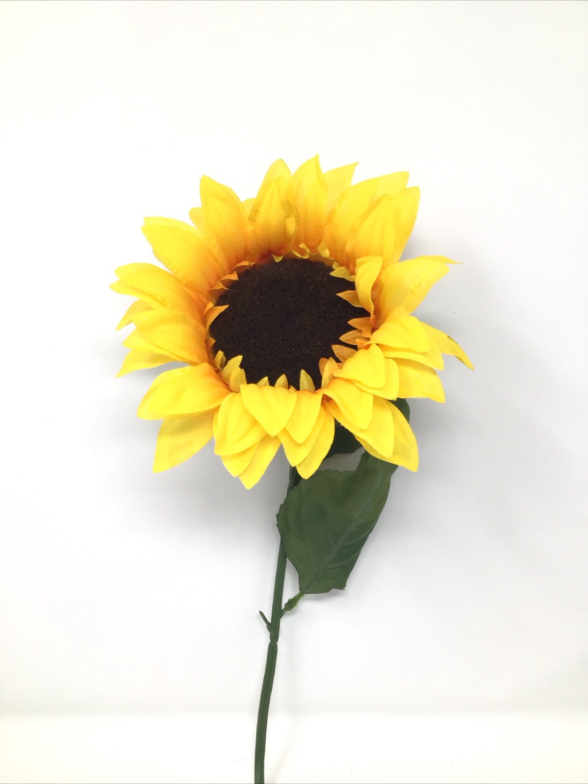 Sunflower Floral Pick Large 26” Pick 6” Bloom Artificial Silk Single Floral Pick