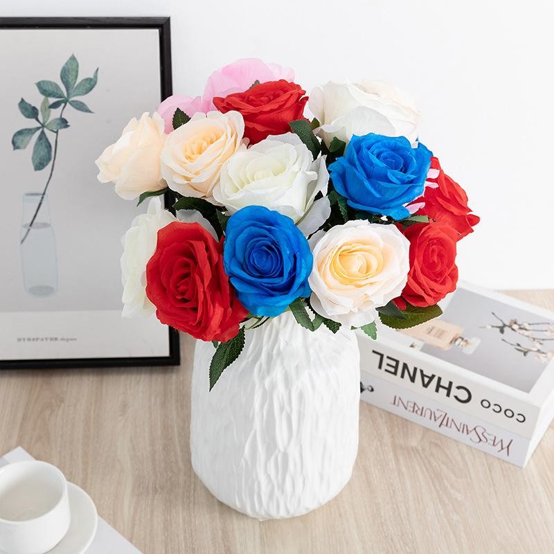 3-10× Red Roses Artificial Flowers Realistic Bouquet Home Decor Valentine Gifts