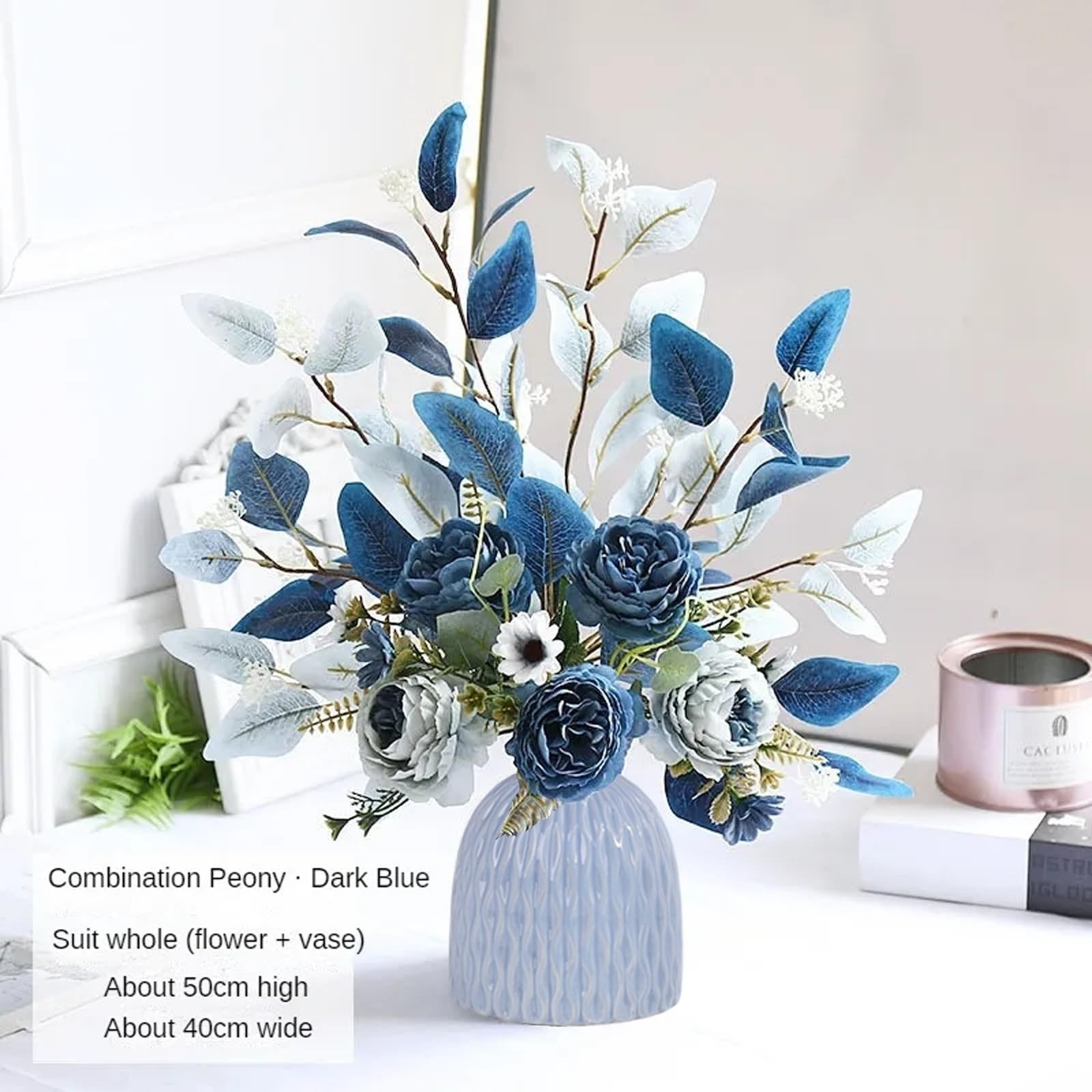 Artificial Flowers and Ceramic vases, Embroidered Flowers, Peony Bouquets, Ta…