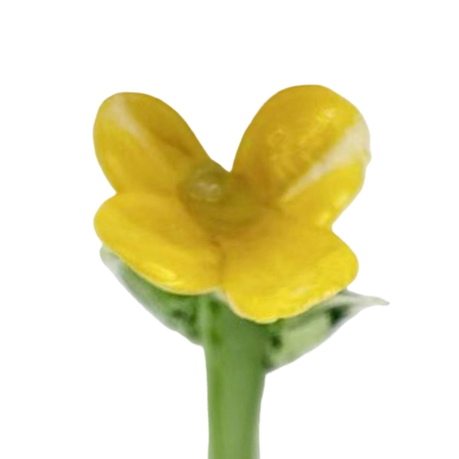 Miniature Hand-Blown Glass Flower Bouquet in Tiny Clear Vase