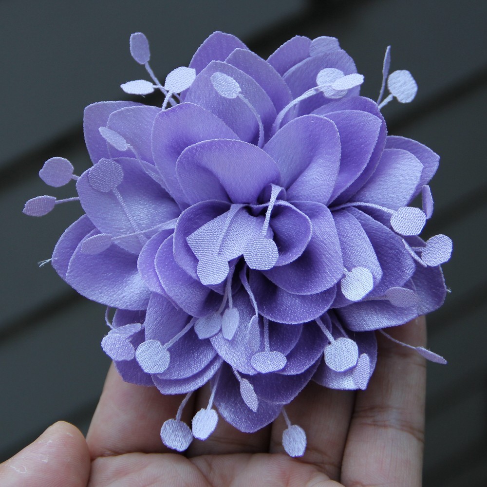 Fashion Multi-layer Large Fabric Handmade Collar Flower Lapel for Pins Suit