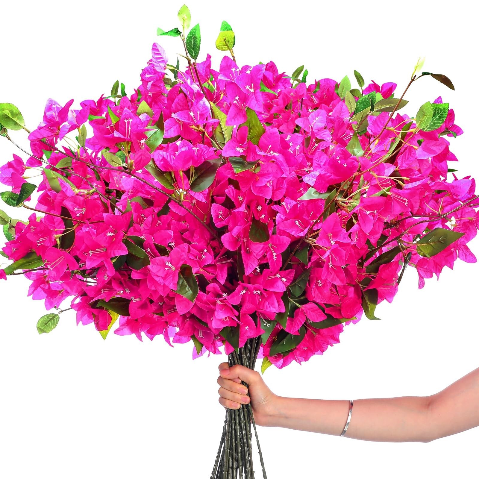 30 Pcs Artificial Bougainvillea Silk Bougainvillea Branches Artificial Bougai…