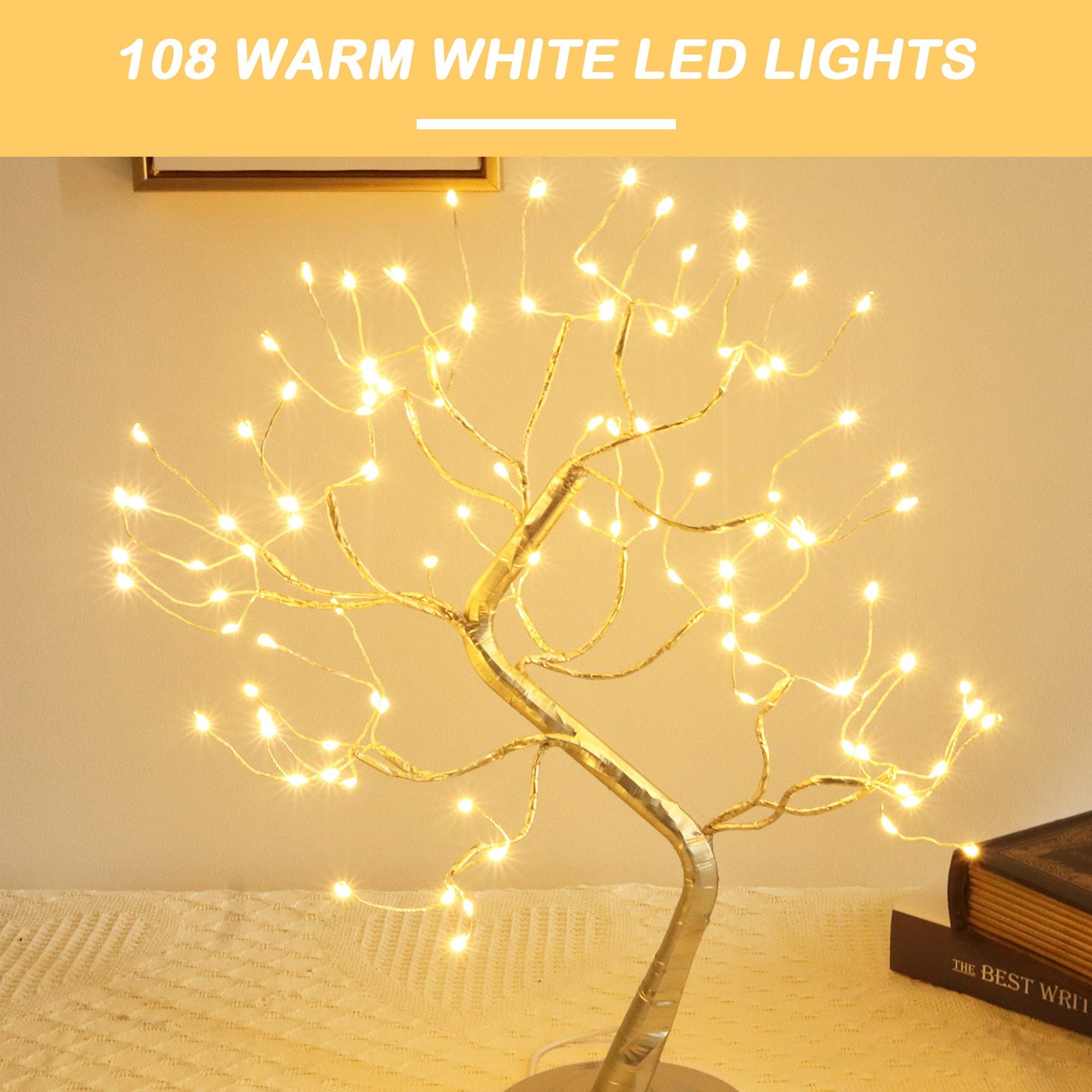 Fairy Light Tree 108 Twinkle Tree Fairy Light Spirit Tree Lamp Battery/USB Op…