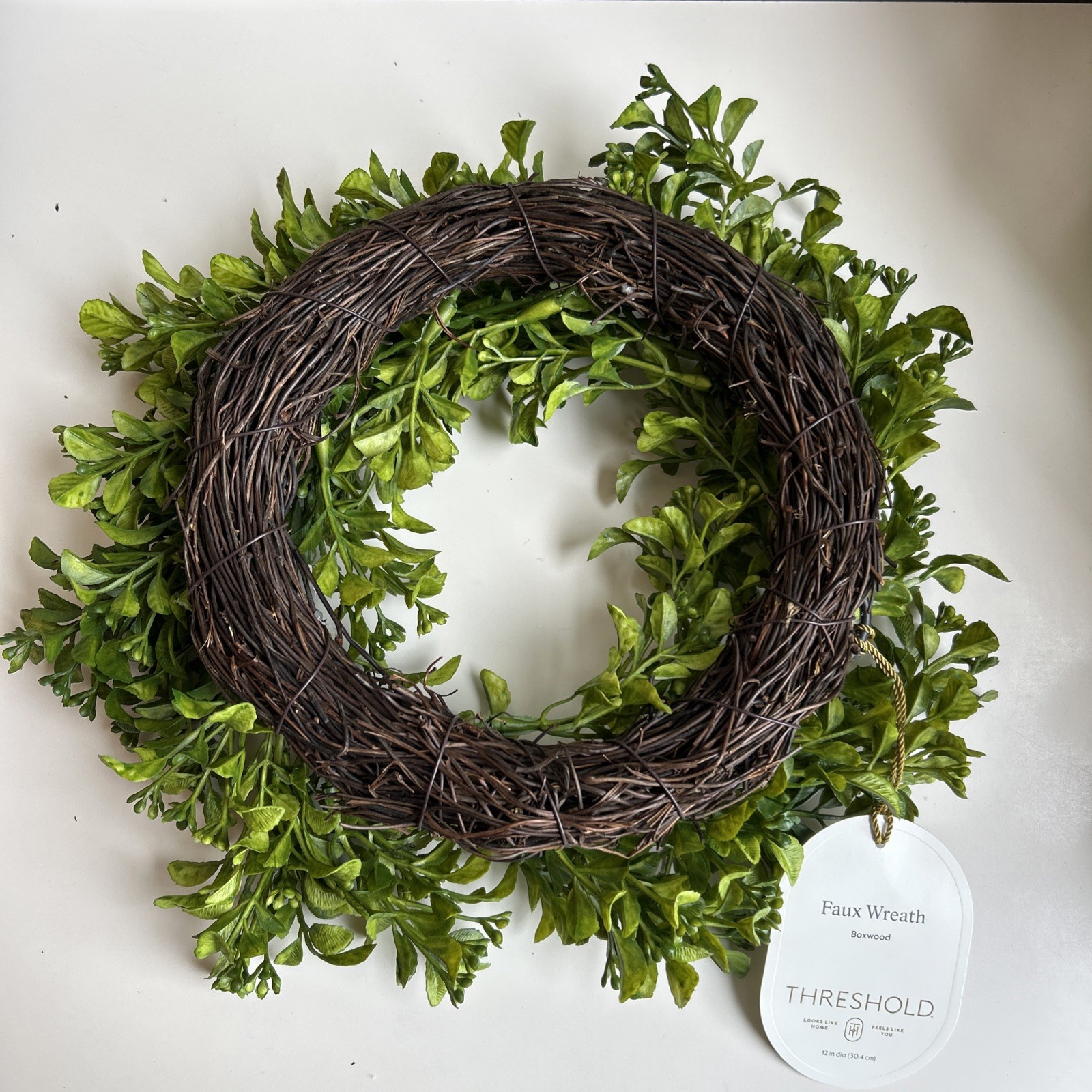 Boxwood Flower Wreath – Threshold™