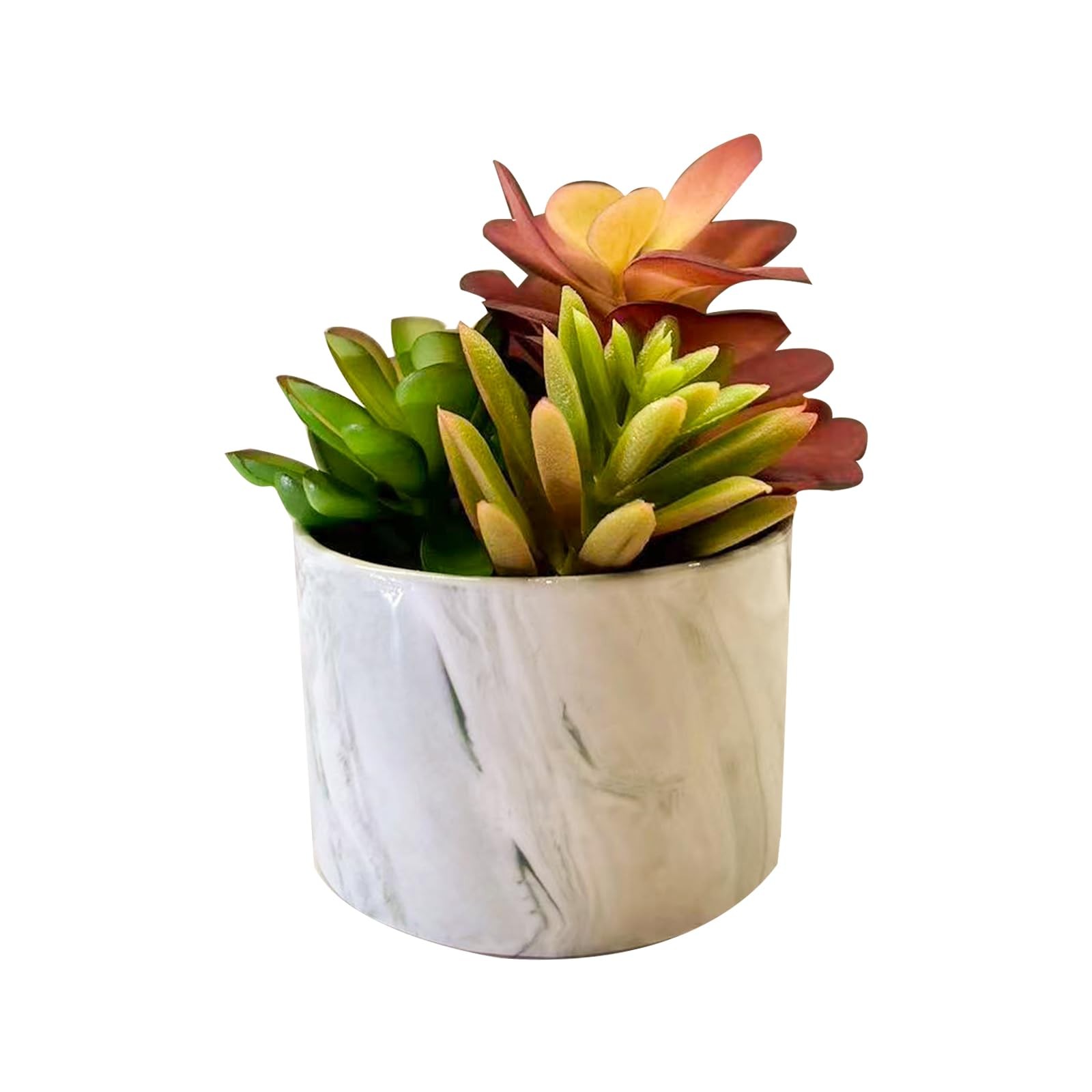Artificial Plants Cute Colourful Succulents in Ceramic Planter Fake Plant Flower